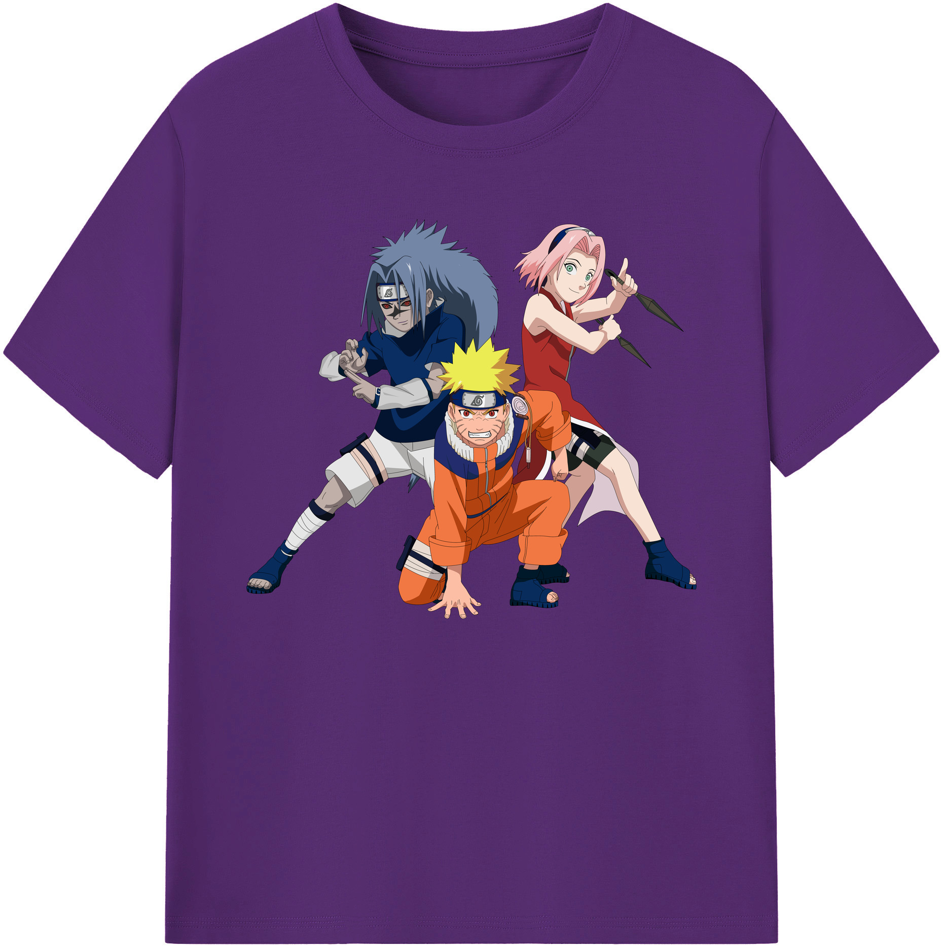 （画像用） NARUTO -ナルト- うずまき ナルト Uzumaki Naruto 綿100％ メンズ半袖Tシャツ｜肌触りやわらか＆通気性