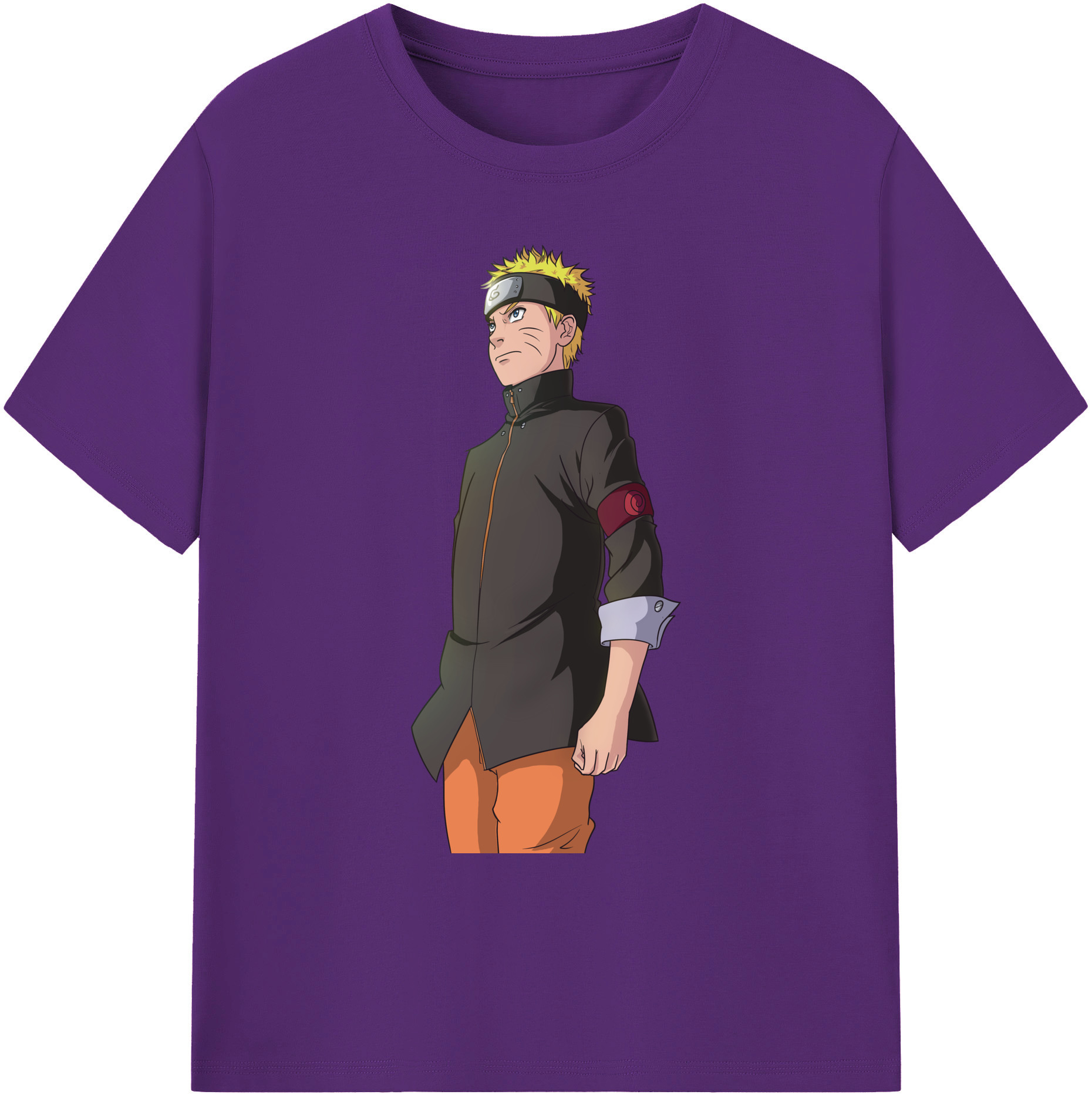 （画像用） NARUTO -ナルト- うずまき ナルト Uzumaki Naruto 綿100％ メンズ半袖Tシャツ｜肌触りやわらか＆通気性