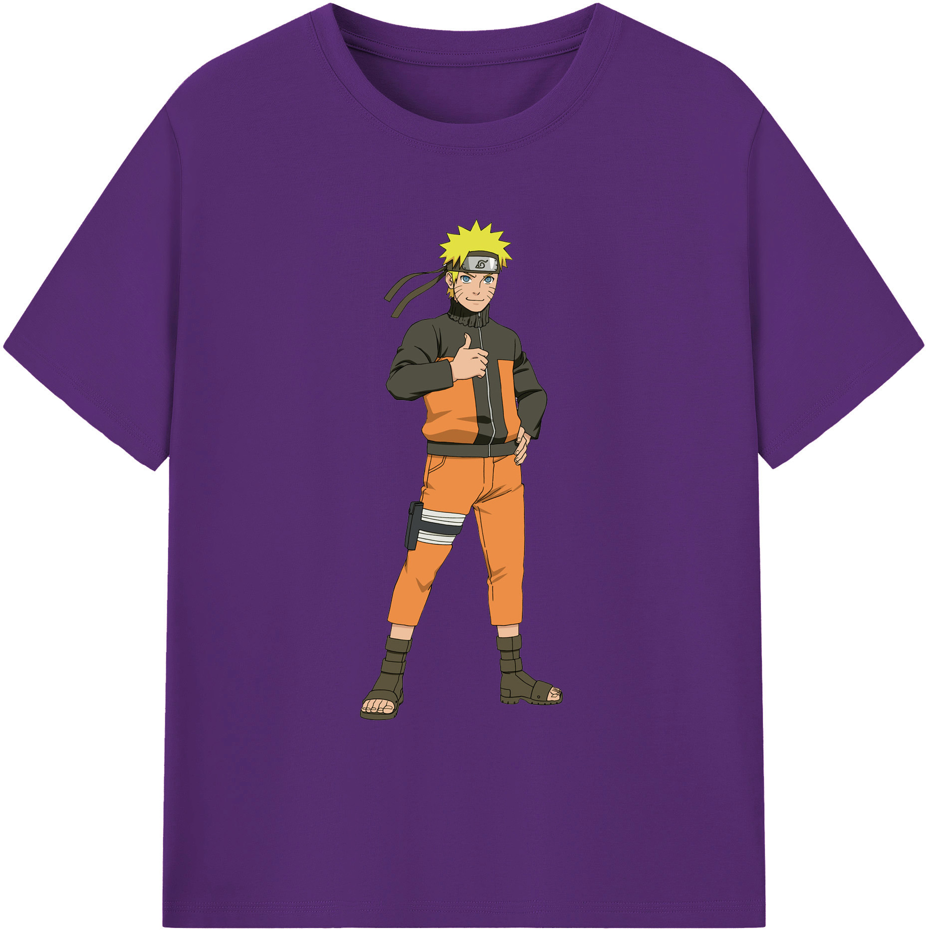 （画像用） NARUTO -ナルト- うずまき ナルト Uzumaki Naruto 綿100％ メンズ半袖Tシャツ｜肌触りやわらか＆通気性