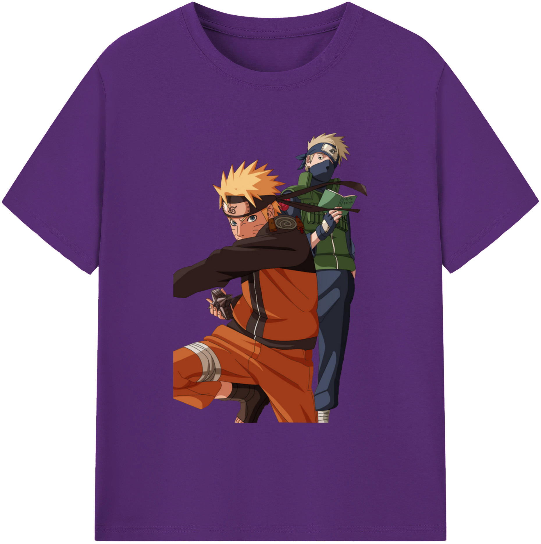 （画像用） NARUTO -ナルト- うずまき ナルト Uzumaki Naruto 綿100％ メンズ半袖Tシャツ｜肌触りやわらか＆通気性