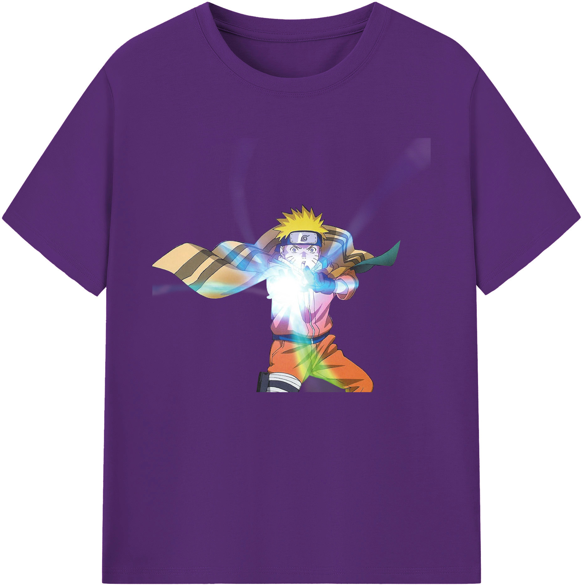 （画像用） NARUTO -ナルト- うずまき ナルト Uzumaki Naruto 綿100％ メンズ半袖Tシャツ｜肌触りやわらか＆通気性