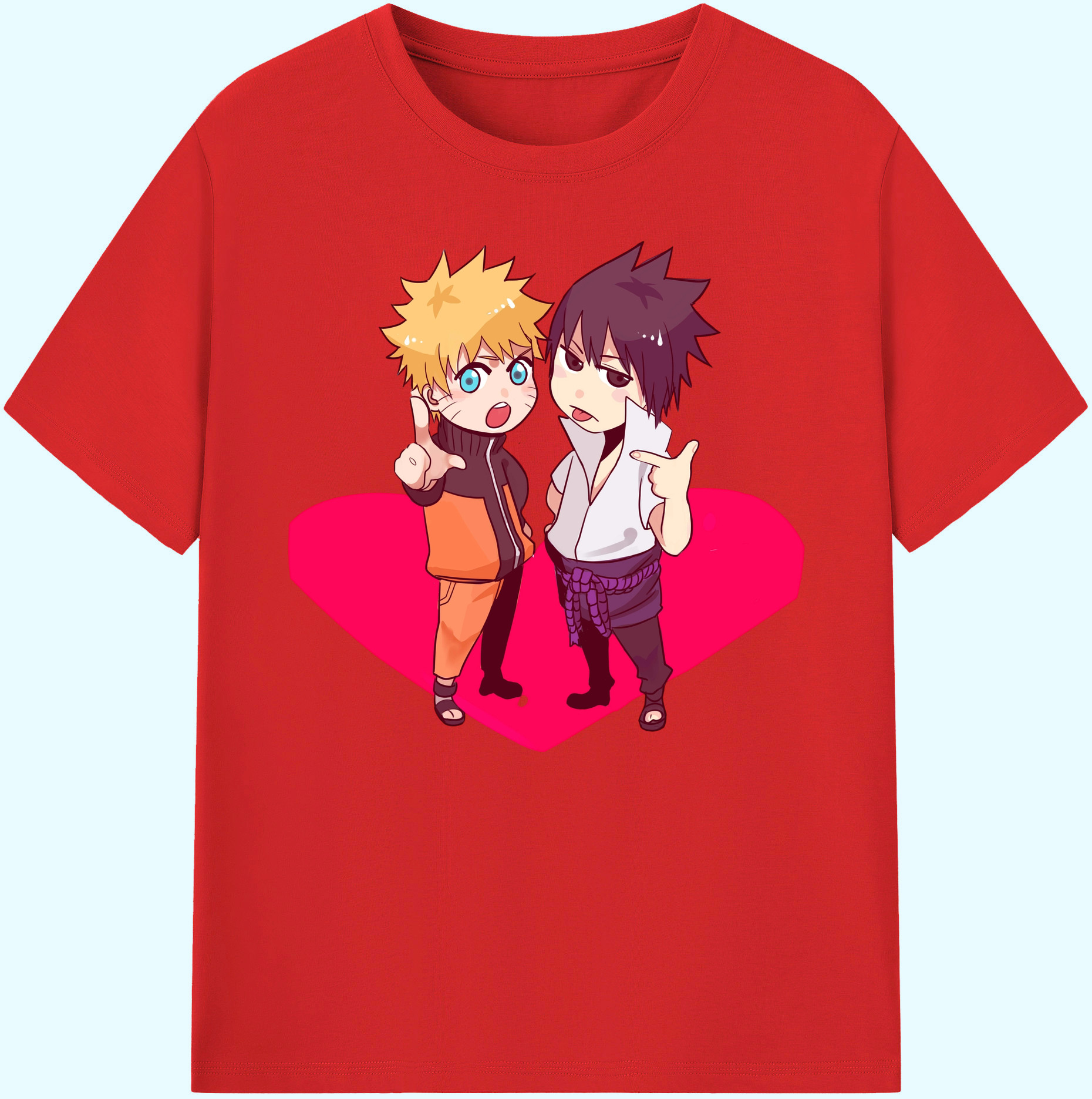 （画像用） NARUTO -ナルト- うずまき ナルト Uzumaki Naruto 綿100％ メンズ半袖Tシャツ｜肌触りやわらか＆通気性