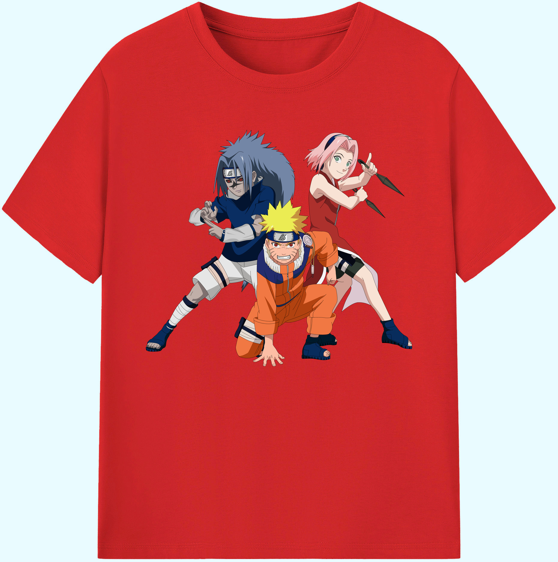 （画像用） NARUTO -ナルト- うずまき ナルト Uzumaki Naruto 綿100％ メンズ半袖Tシャツ｜肌触りやわらか＆通気性