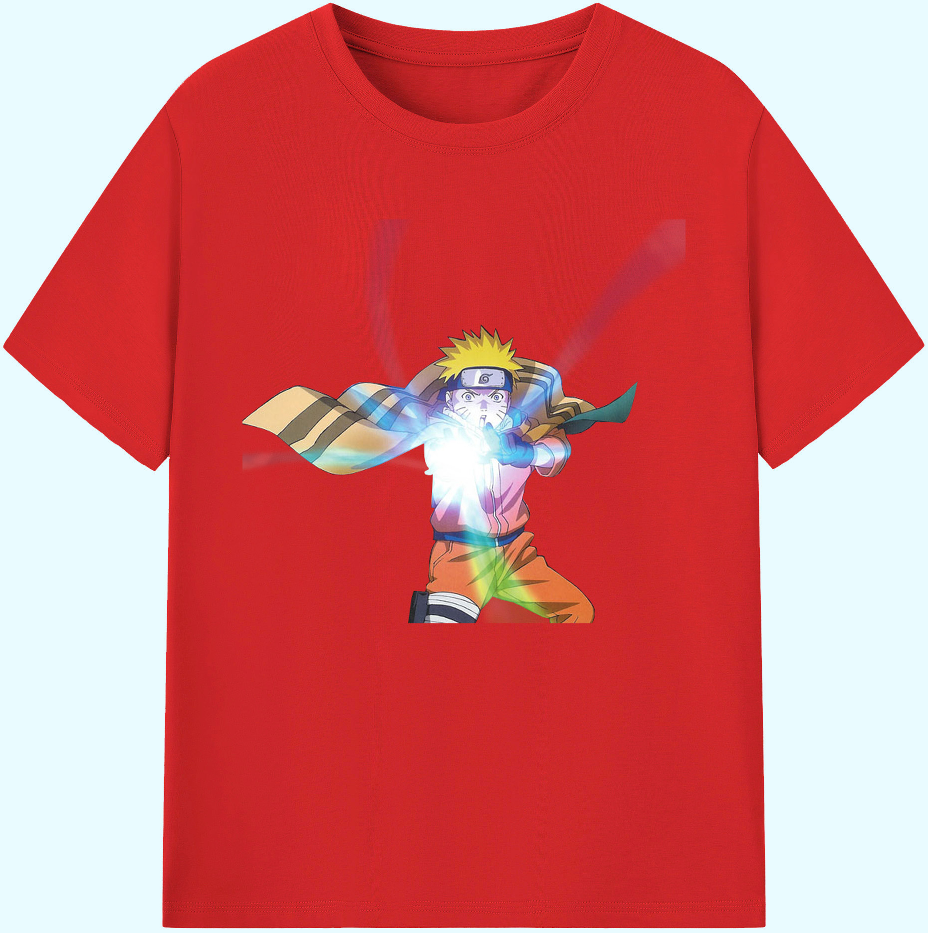 （画像用） NARUTO -ナルト- うずまき ナルト Uzumaki Naruto 綿100％ メンズ半袖Tシャツ｜肌触りやわらか＆通気性