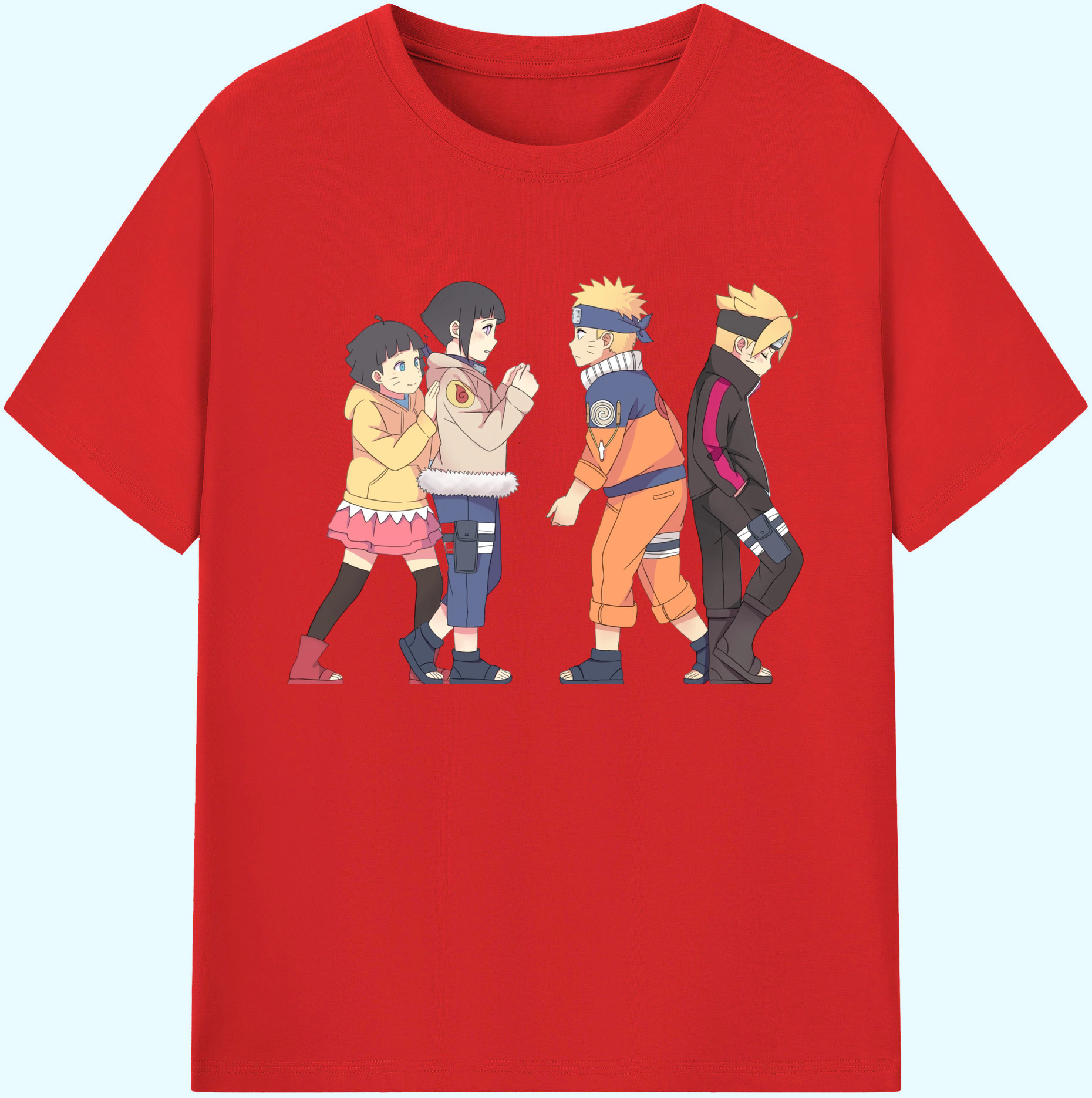（画像用） NARUTO -ナルト- うずまき ナルト Uzumaki Naruto 綿100％ メンズ半袖Tシャツ｜肌触りやわらか＆通気性