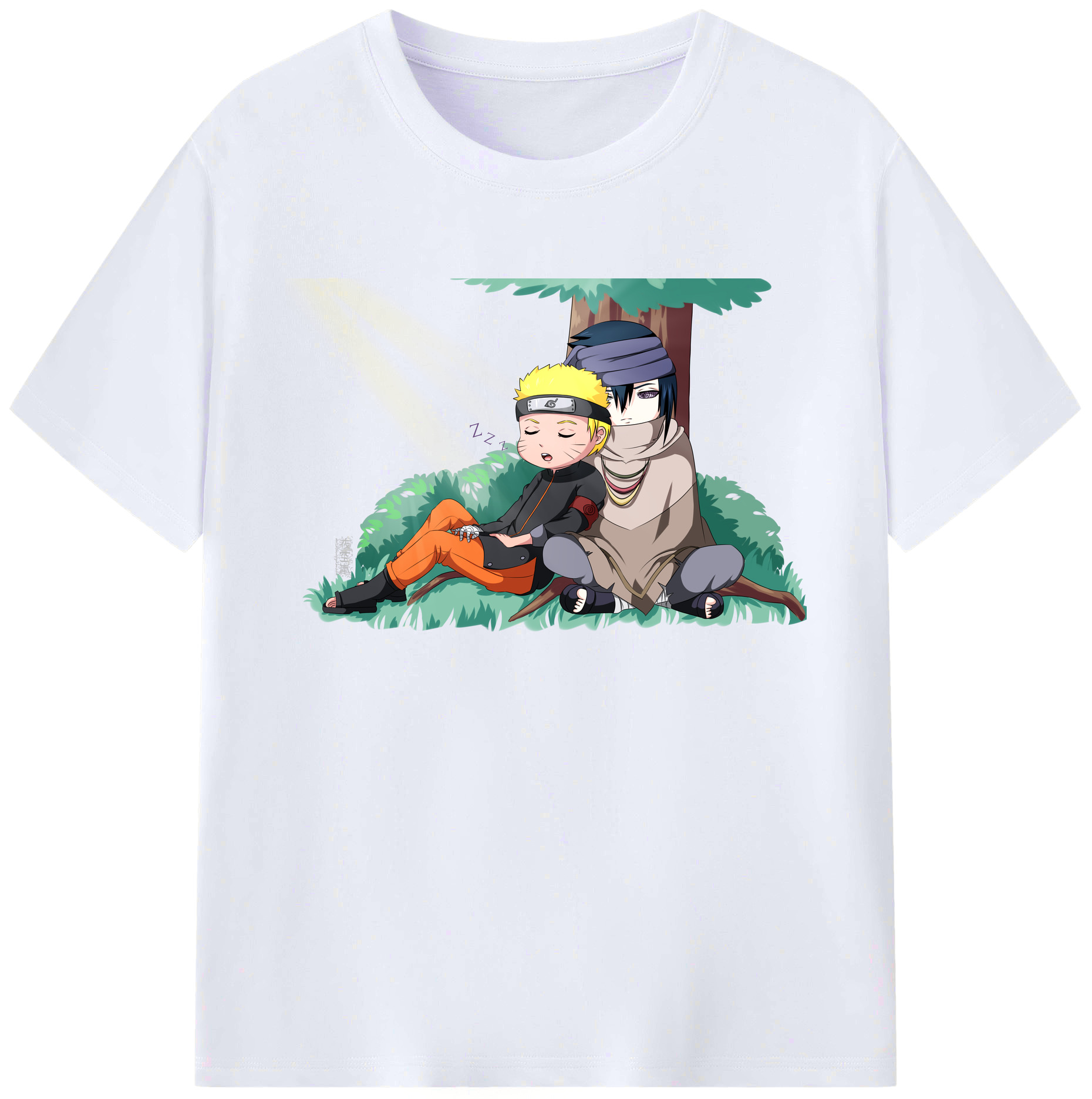 （画像用） NARUTO -ナルト- うずまき ナルト Uzumaki Naruto 綿100％ メンズ半袖Tシャツ｜肌触りやわらか＆通気性