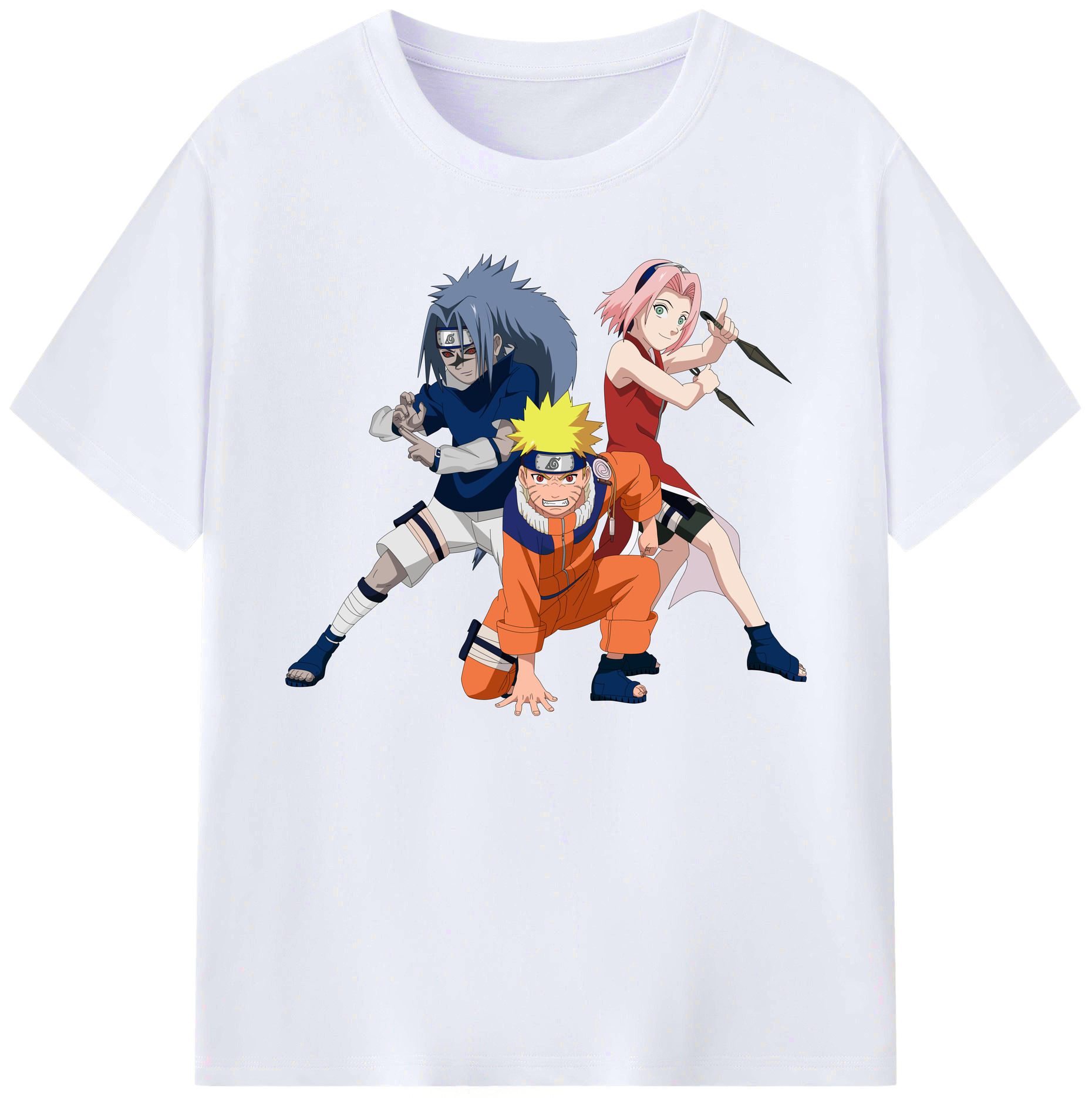 （画像用） NARUTO -ナルト- うずまき ナルト Uzumaki Naruto 綿100％ メンズ半袖Tシャツ｜肌触りやわらか＆通気性