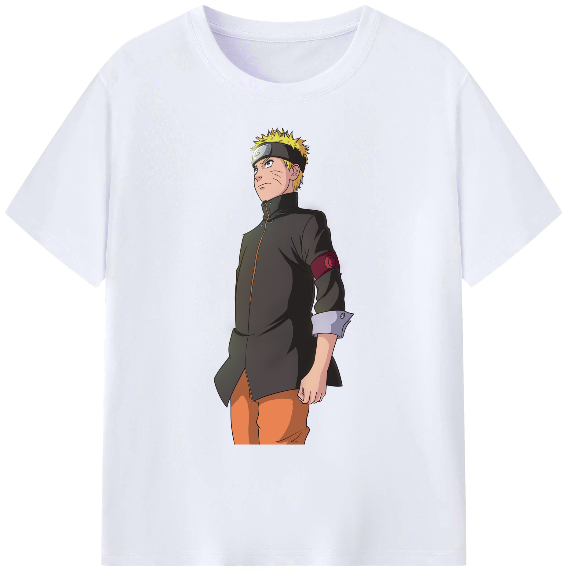 （画像用） NARUTO -ナルト- うずまき ナルト Uzumaki Naruto 綿100％ メンズ半袖Tシャツ｜肌触りやわらか＆通気性