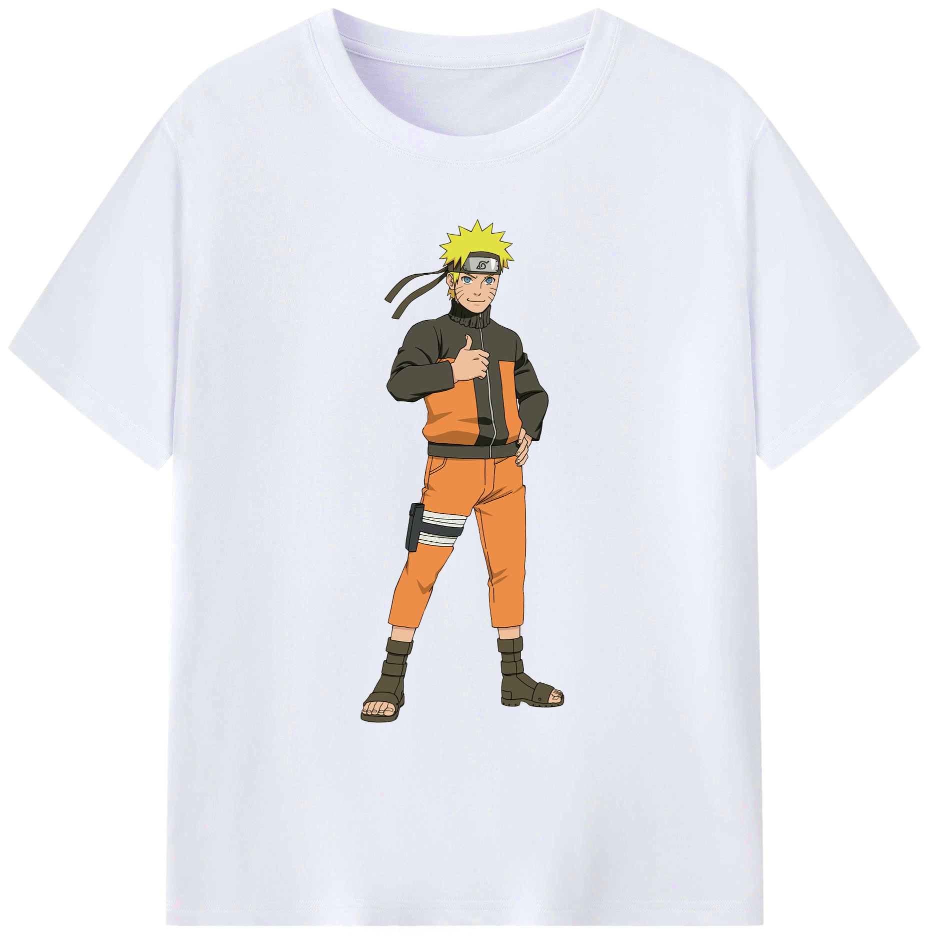 （画像用） NARUTO -ナルト- うずまき ナルト Uzumaki Naruto 綿100％ メンズ半袖Tシャツ｜肌触りやわらか＆通気性