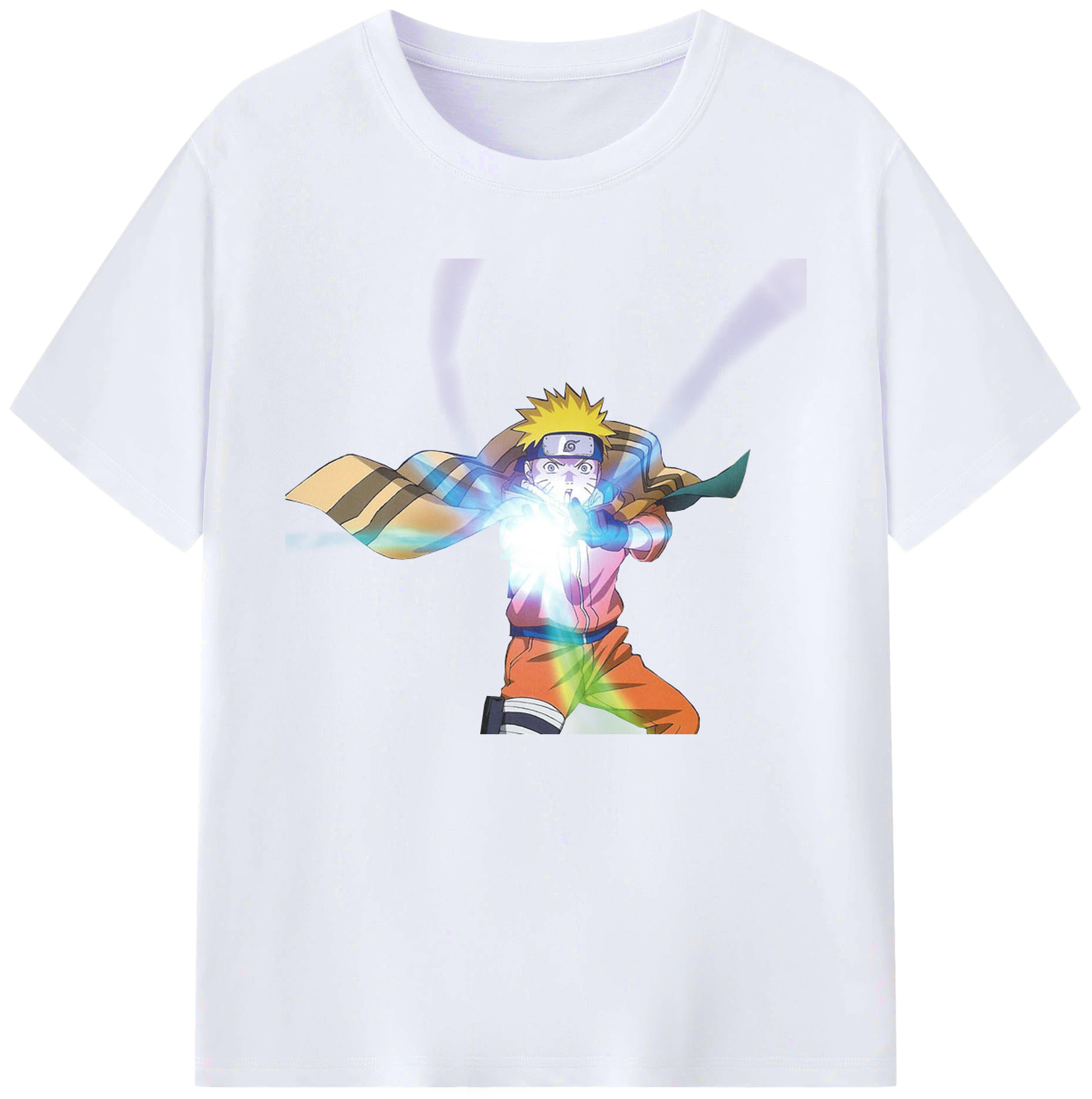 （画像用） NARUTO -ナルト- うずまき ナルト Uzumaki Naruto 綿100％ メンズ半袖Tシャツ｜肌触りやわらか＆通気性