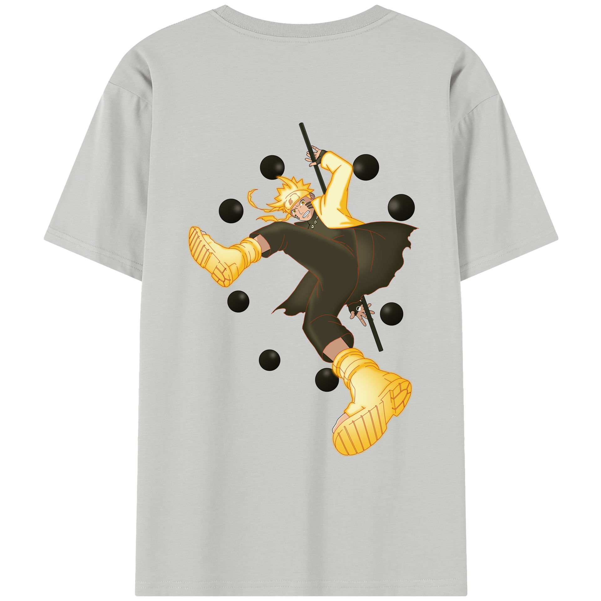 （画像用） NARUTO -ナルト- うずまき ナルト Uzumaki Naruto レディース半袖Tシャツ(バックプリント)