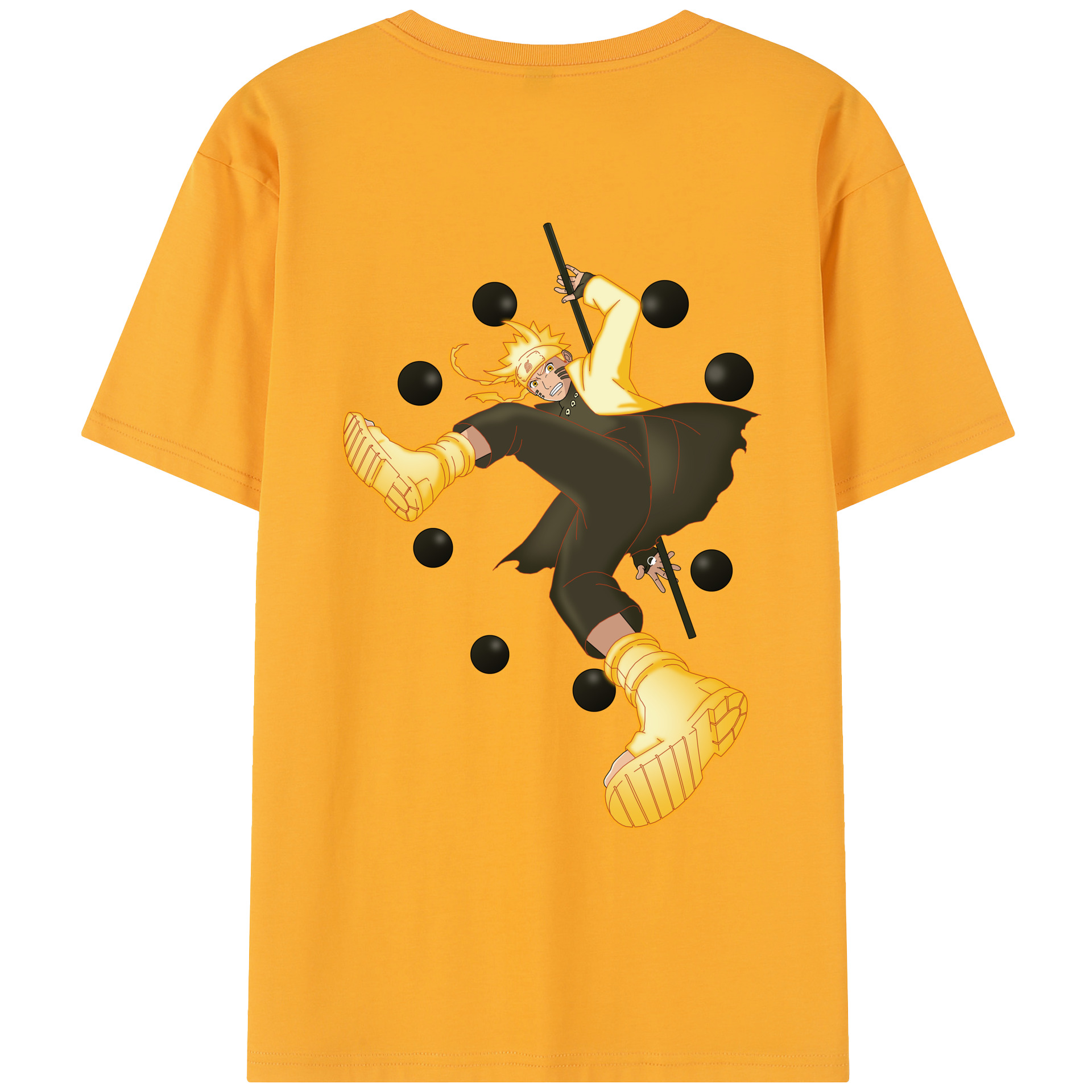 （画像用） NARUTO -ナルト- うずまき ナルト Uzumaki Naruto レディース半袖Tシャツ(バックプリント)