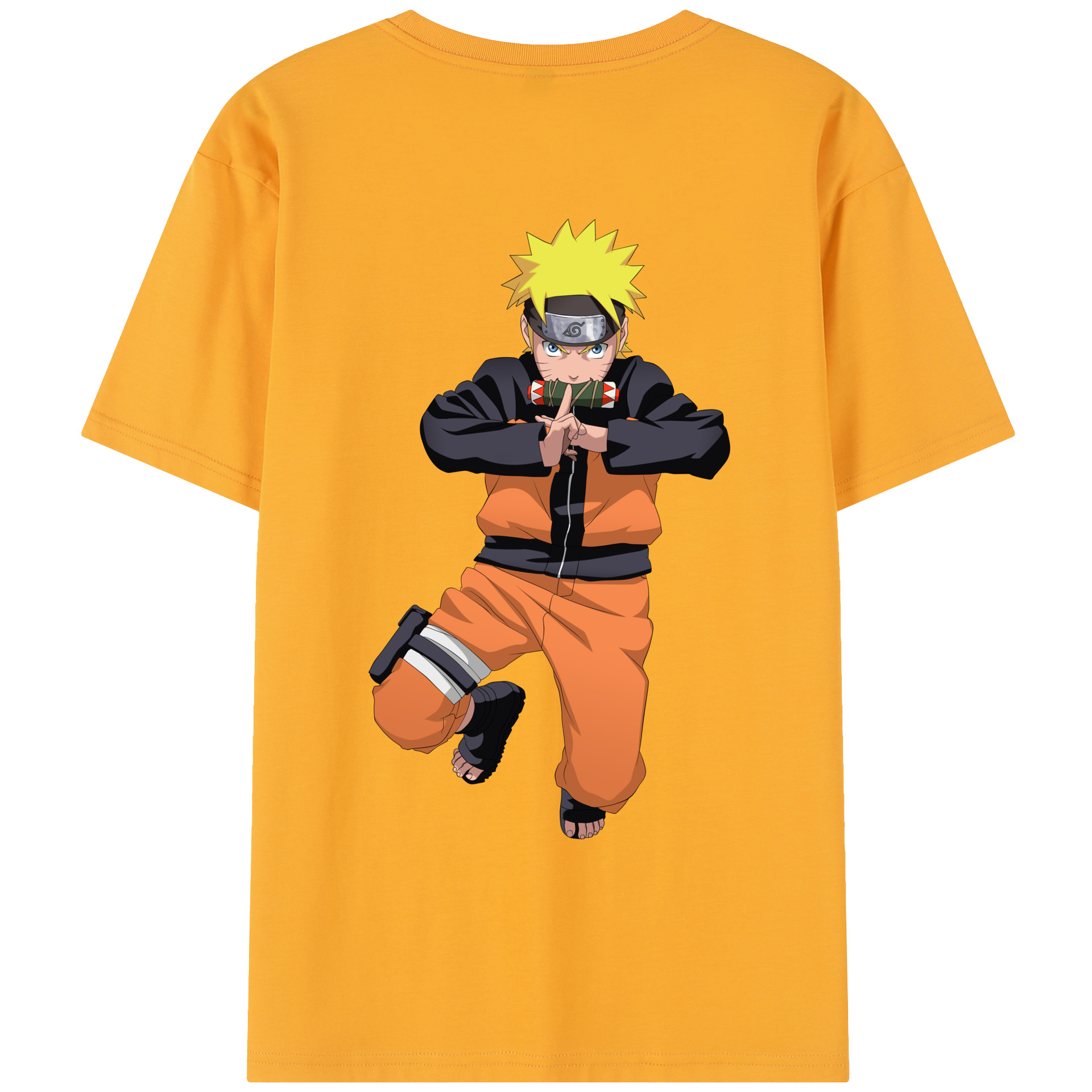 （画像用） NARUTO -ナルト- うずまき ナルト Uzumaki Naruto レディース半袖Tシャツ(バックプリント)