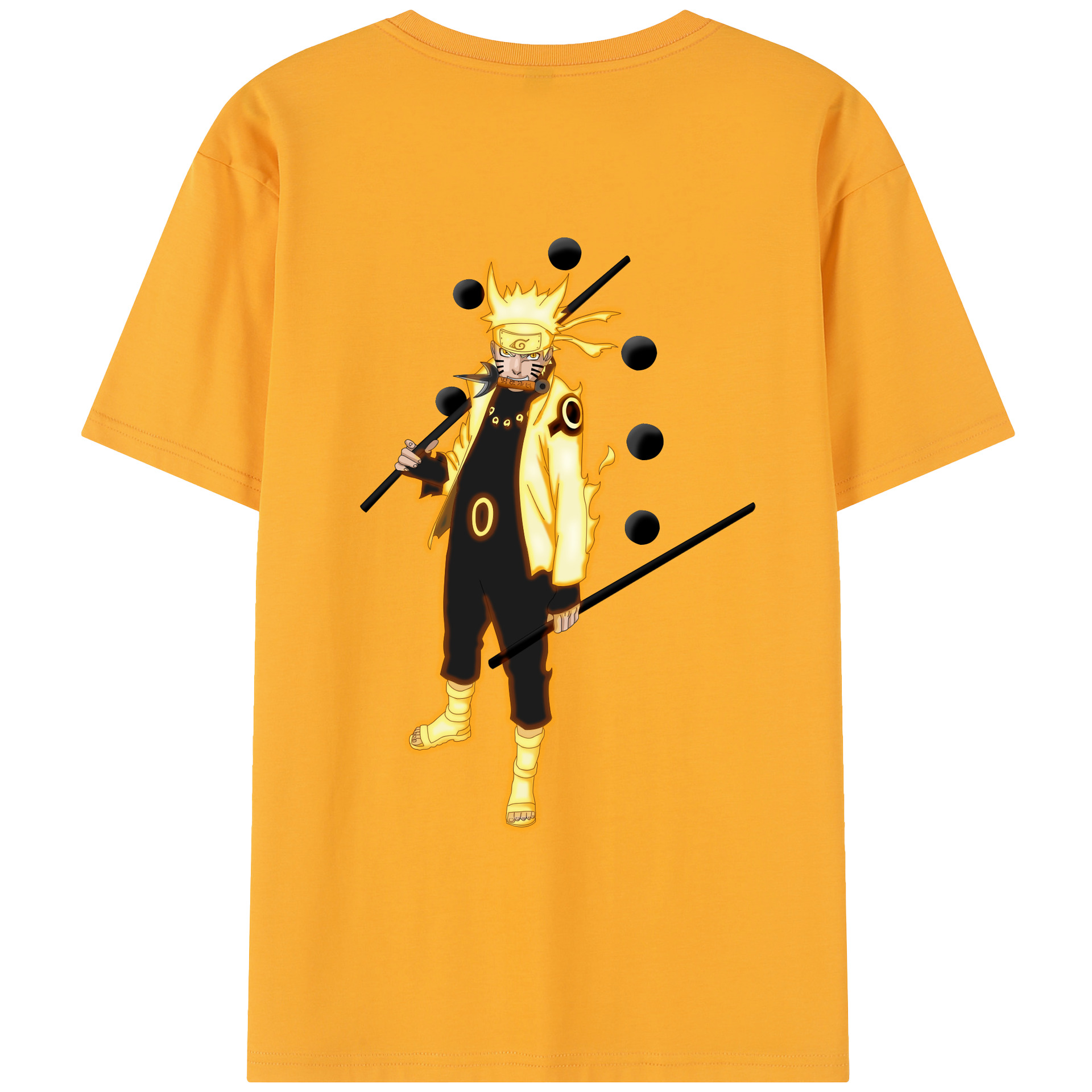 （画像用） NARUTO -ナルト- うずまき ナルト Uzumaki Naruto レディース半袖Tシャツ(バックプリント)