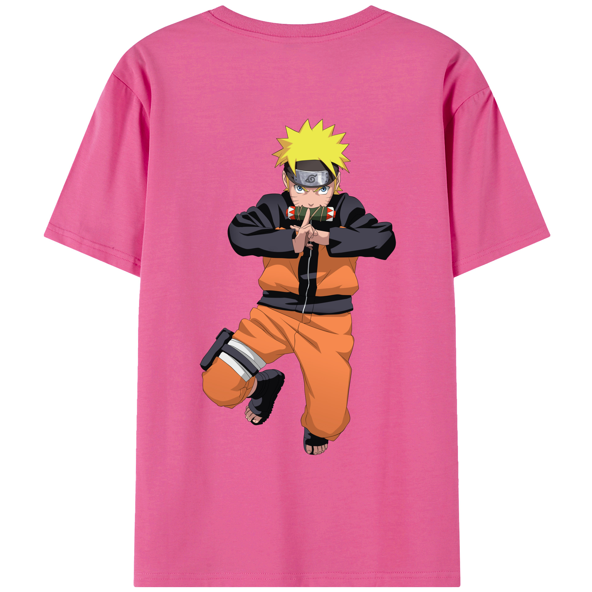 （画像用） NARUTO -ナルト- うずまき ナルト Uzumaki Naruto レディース半袖Tシャツ(バックプリント)