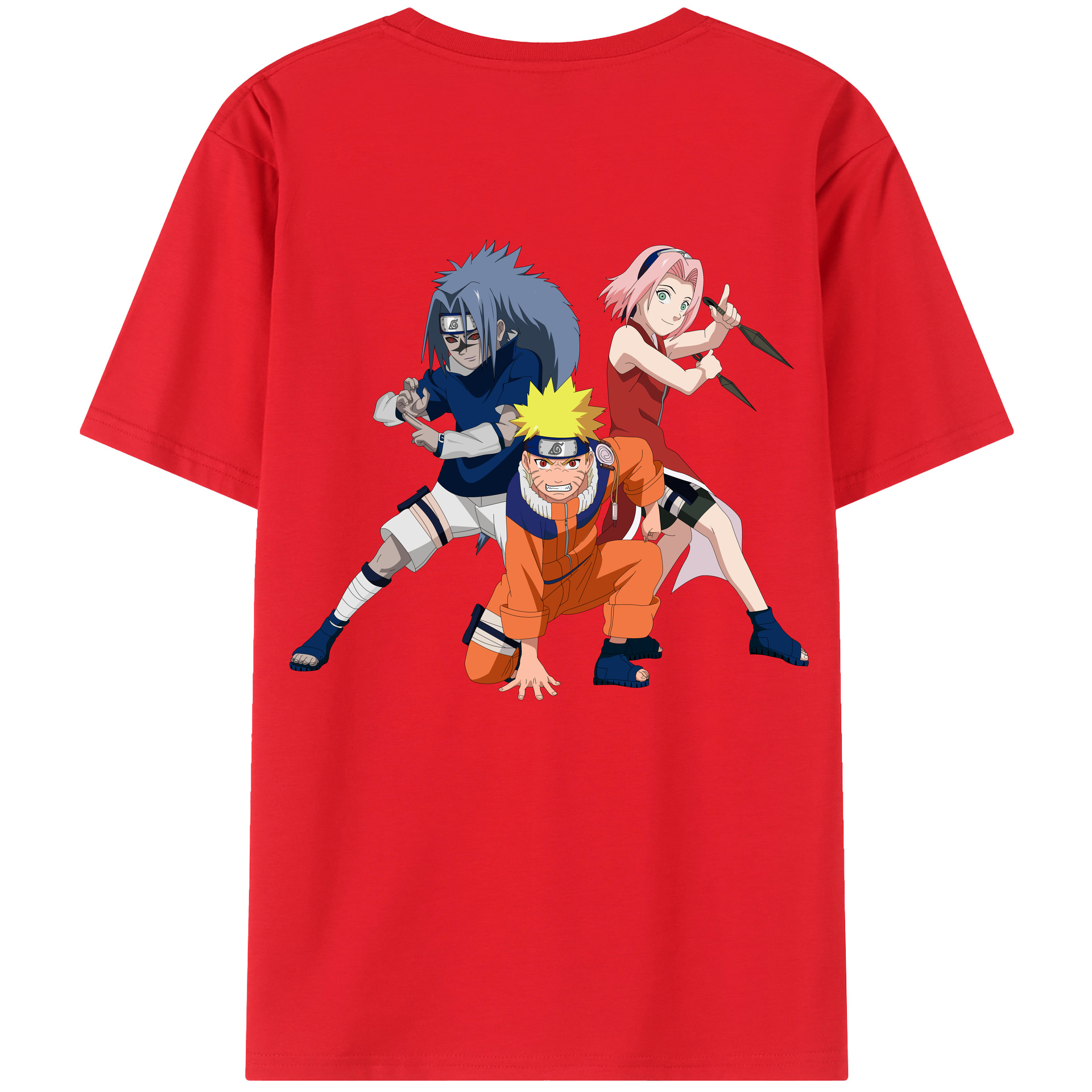 （画像用） NARUTO -ナルト- うずまき ナルト Uzumaki Naruto レディース半袖Tシャツ(バックプリント)