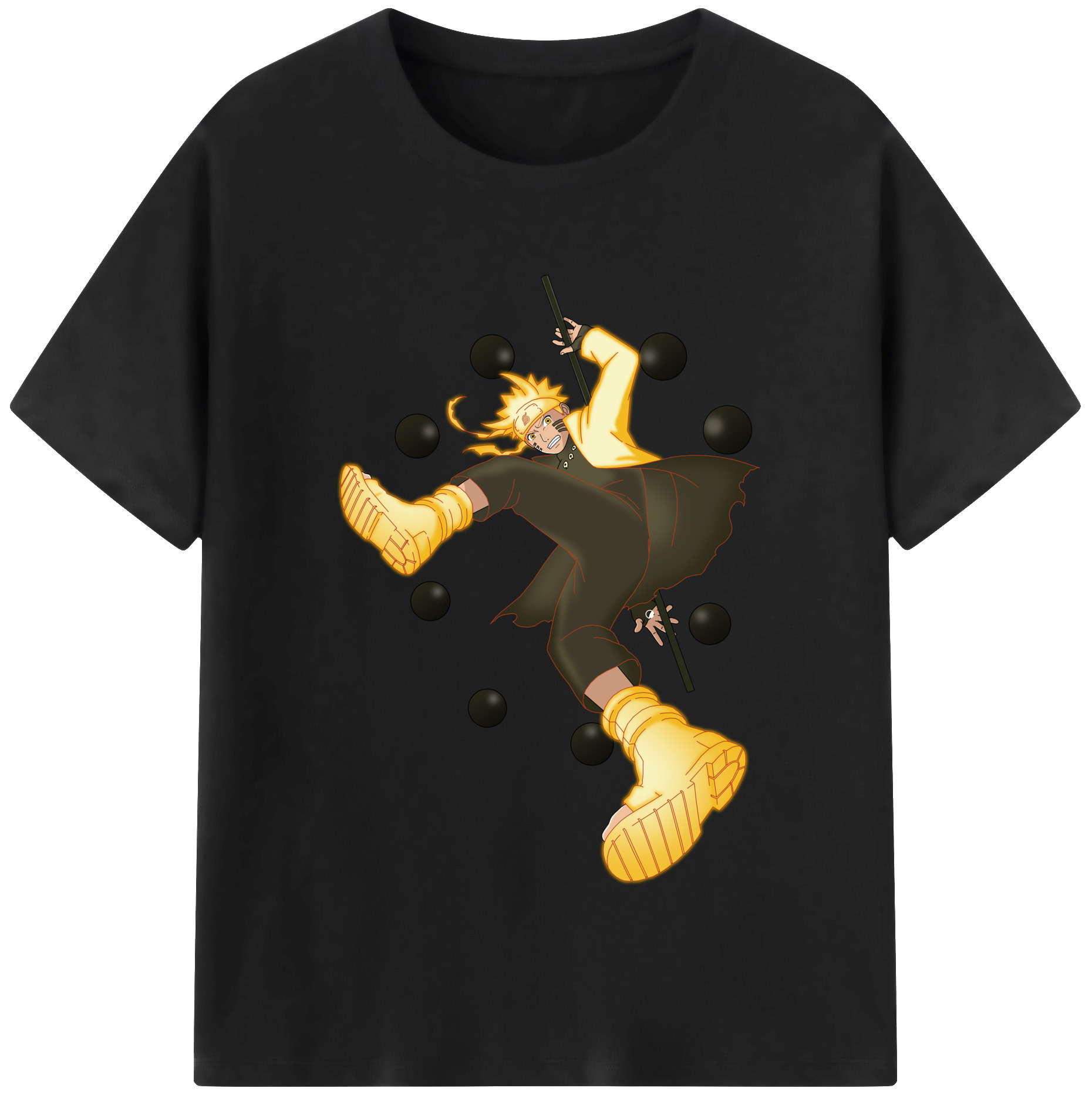 （画像用） NARUTO -ナルト- うずまき ナルト Uzumaki Naruto レディースカジュアルプリントTシャツ（綿100％）