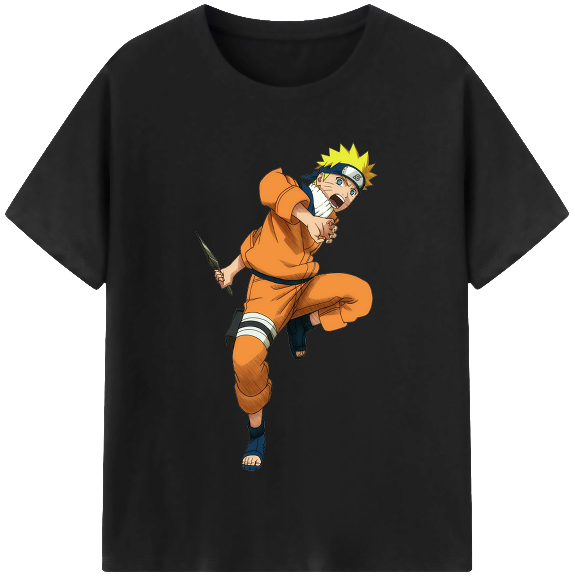（画像用） NARUTO -ナルト- うずまき ナルト Uzumaki Naruto レディースカジュアルプリントTシャツ（綿100％）