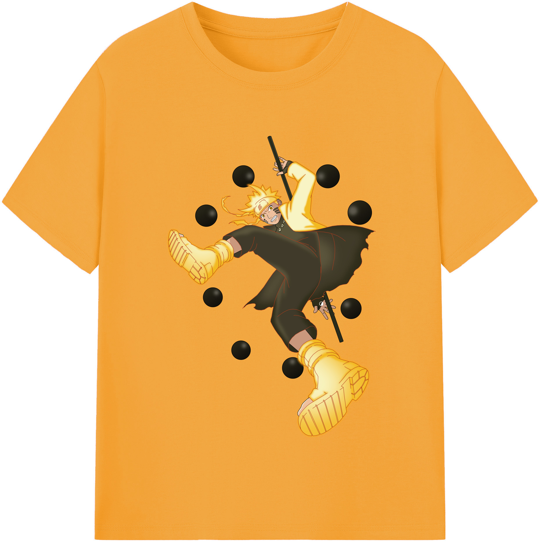 （画像用） NARUTO -ナルト- うずまき ナルト Uzumaki Naruto レディースカジュアルプリントTシャツ（綿100％）
