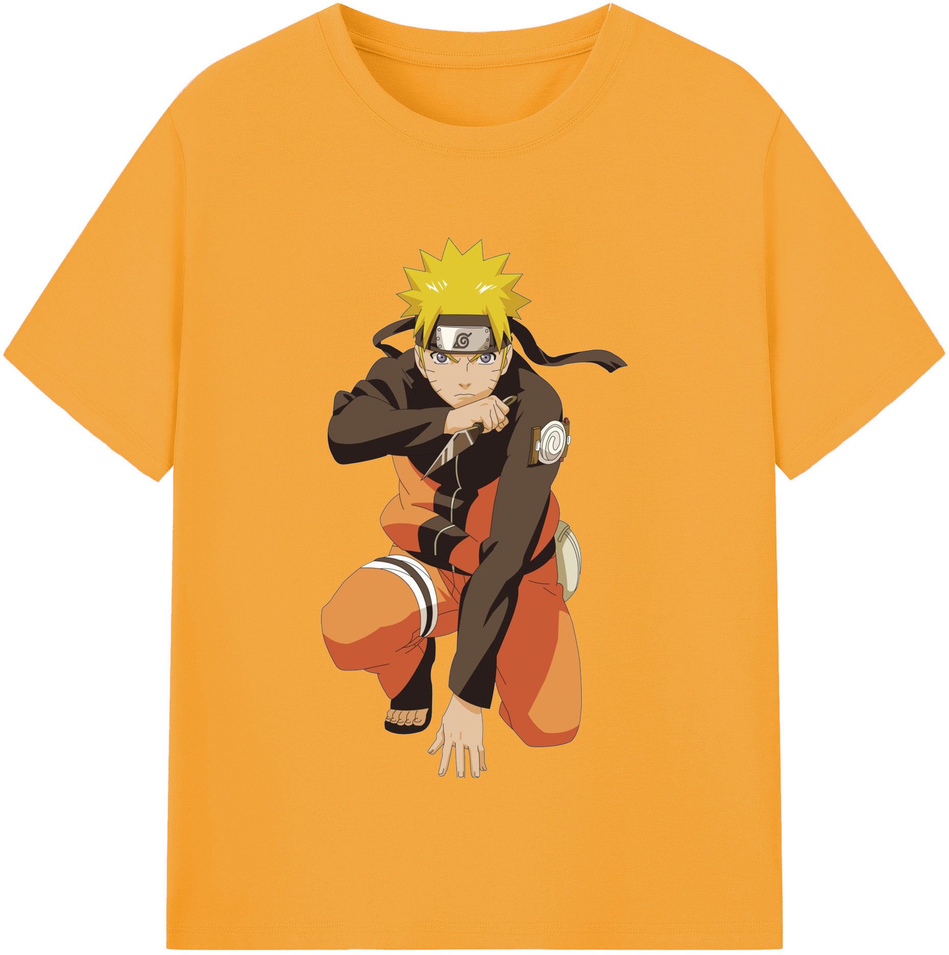 （画像用） NARUTO -ナルト- うずまき ナルト Uzumaki Naruto レディースカジュアルプリントTシャツ（綿100％）