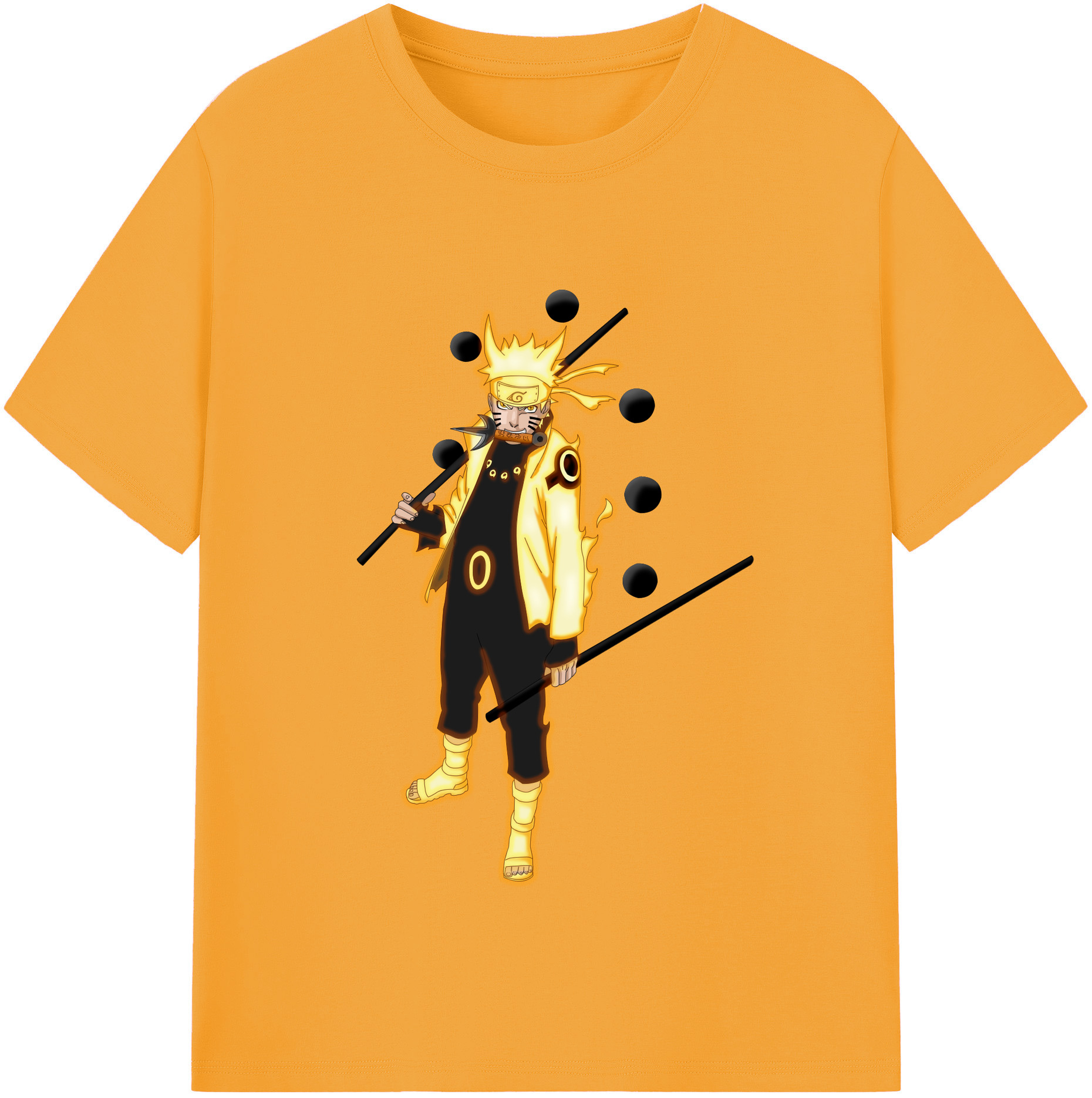 （画像用） NARUTO -ナルト- うずまき ナルト Uzumaki Naruto レディースカジュアルプリントTシャツ（綿100％）