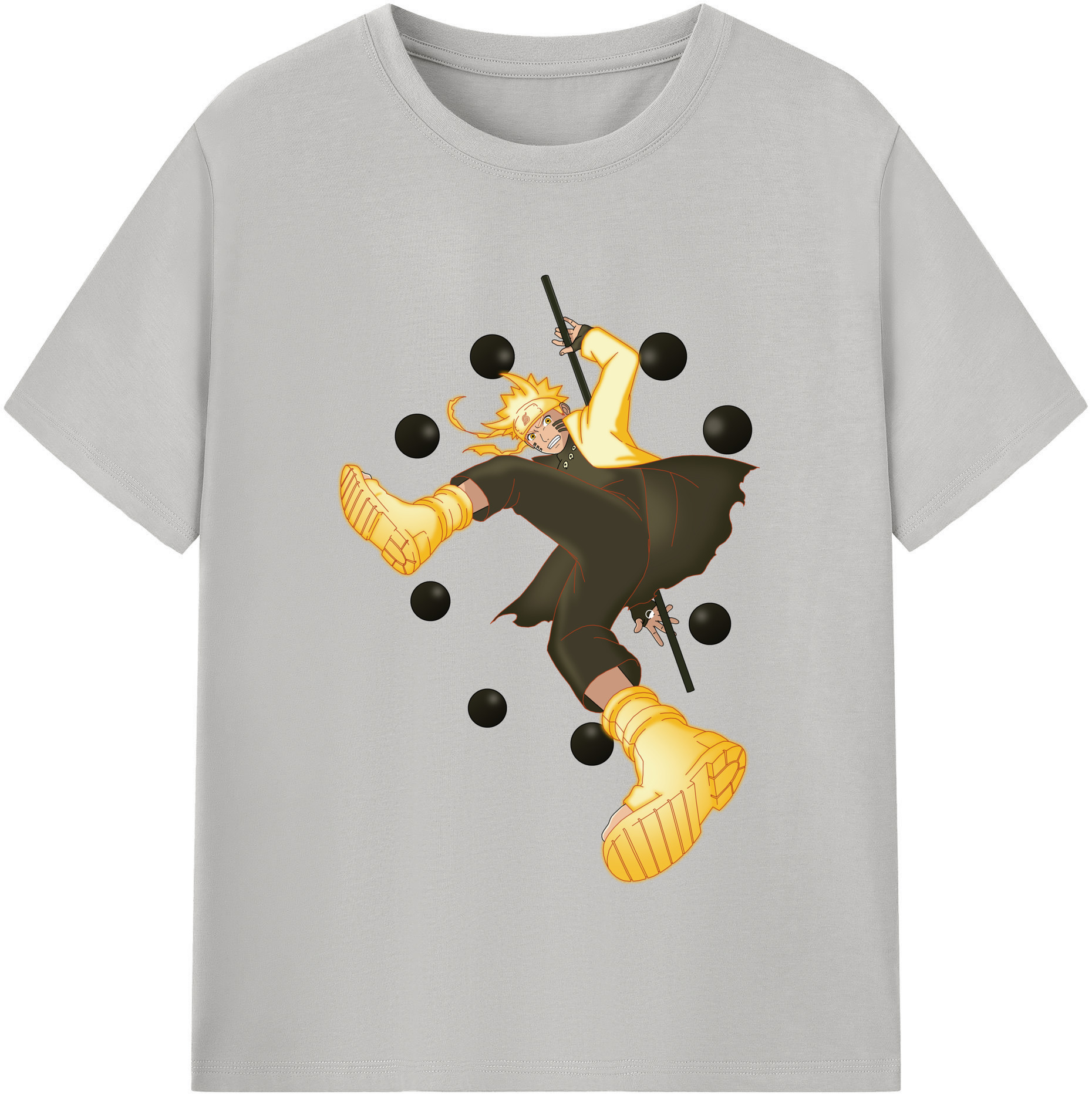 （画像用） NARUTO -ナルト- うずまき ナルト Uzumaki Naruto レディースカジュアルプリントTシャツ（綿100％）