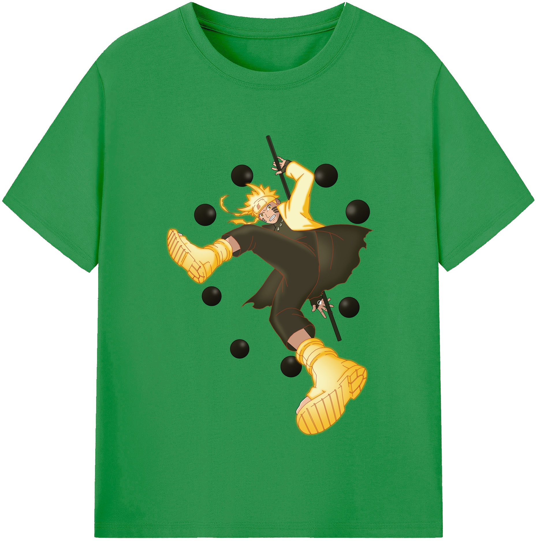 （画像用） NARUTO -ナルト- うずまき ナルト Uzumaki Naruto レディースカジュアルプリントTシャツ（綿100％）