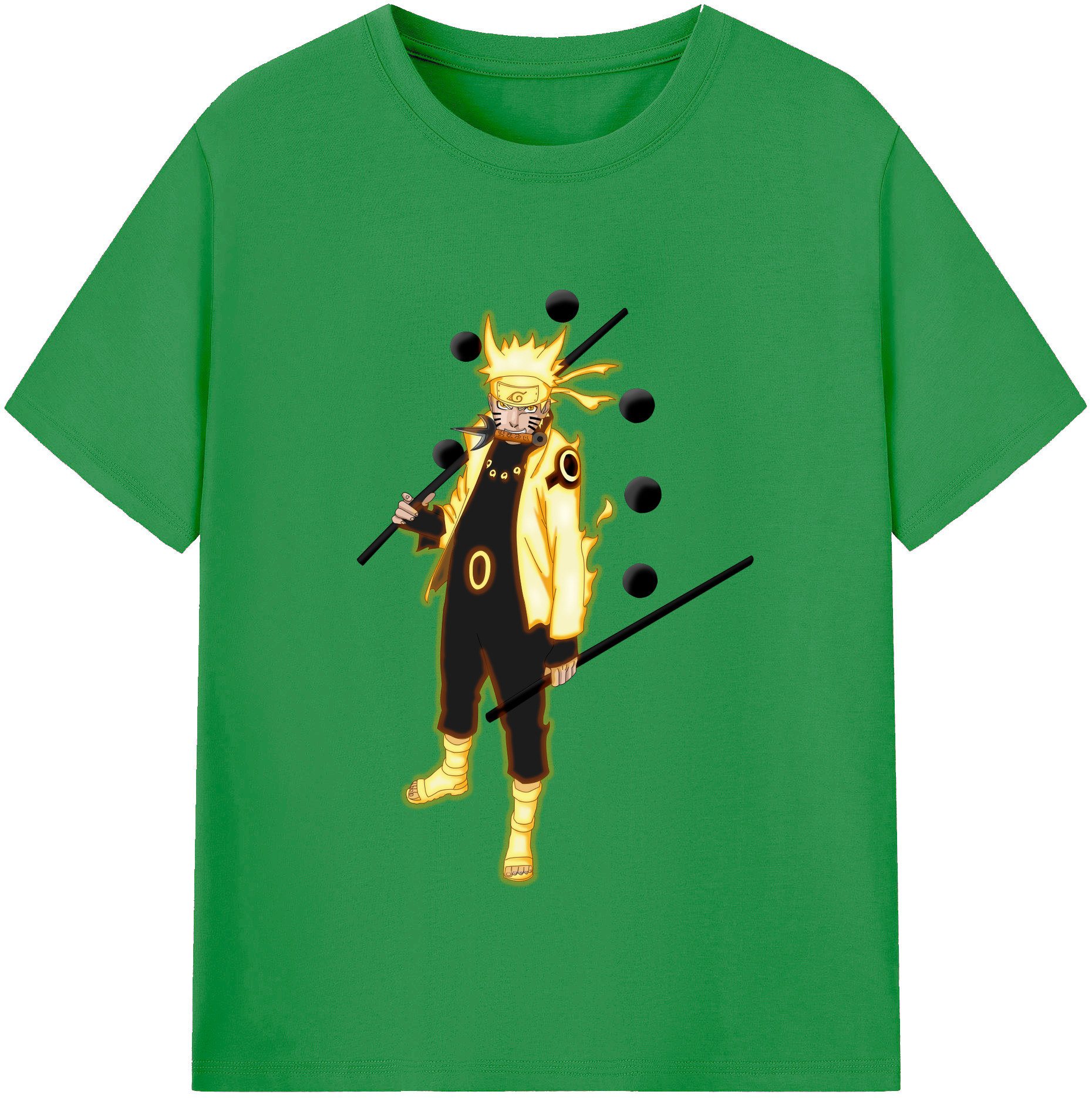 （画像用） NARUTO -ナルト- うずまき ナルト Uzumaki Naruto レディースカジュアルプリントTシャツ（綿100％）