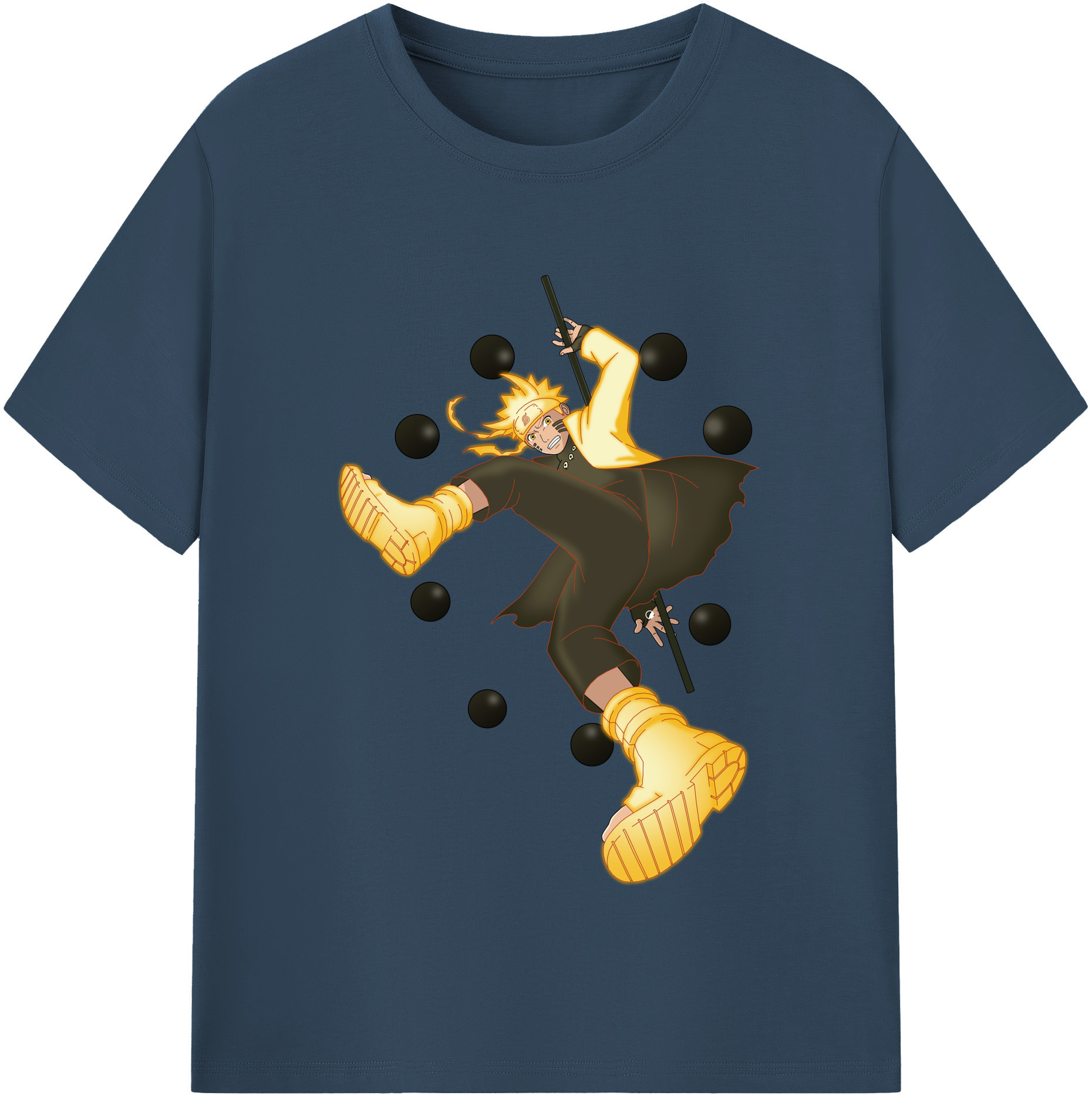 （画像用） NARUTO -ナルト- うずまき ナルト Uzumaki Naruto レディースカジュアルプリントTシャツ（綿100％）