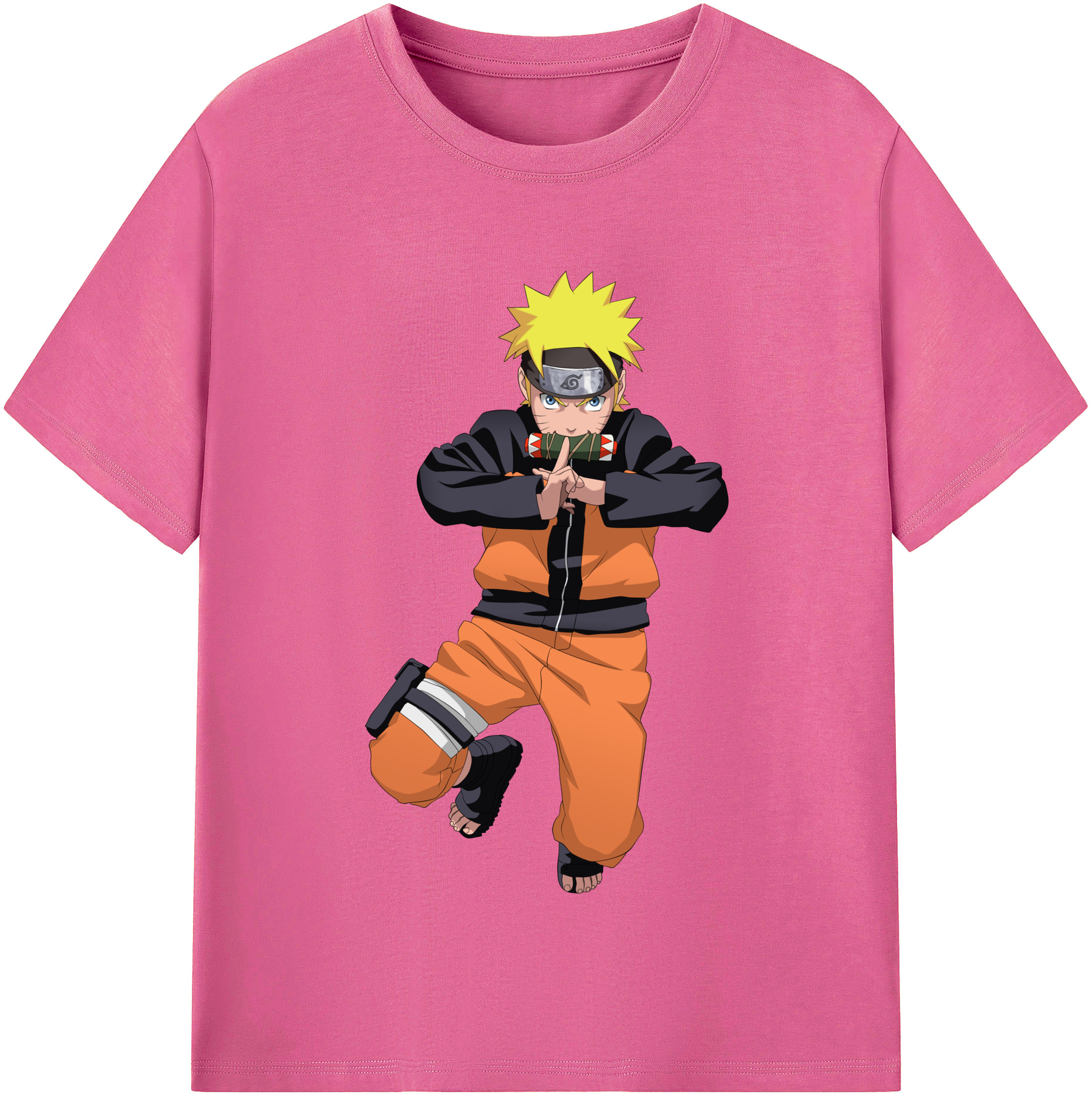 （画像用） NARUTO -ナルト- うずまき ナルト Uzumaki Naruto レディースカジュアルプリントTシャツ（綿100％）