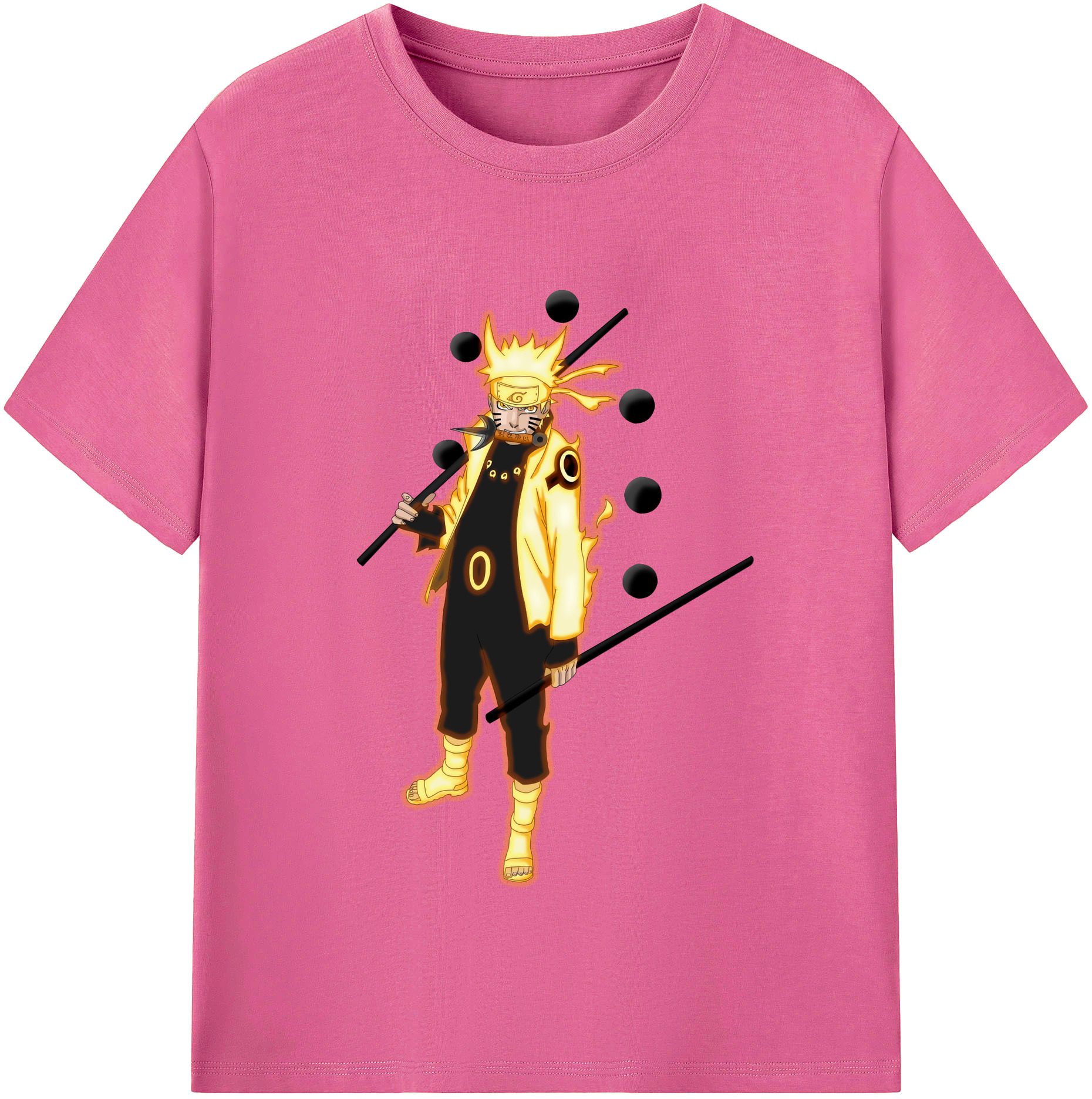 （画像用） NARUTO -ナルト- うずまき ナルト Uzumaki Naruto レディースカジュアルプリントTシャツ（綿100％）