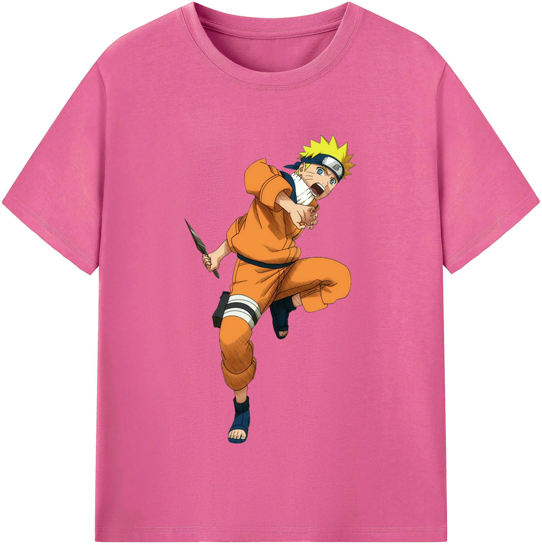 （画像用） NARUTO -ナルト- うずまき ナルト Uzumaki Naruto レディースカジュアルプリントTシャツ（綿100％）