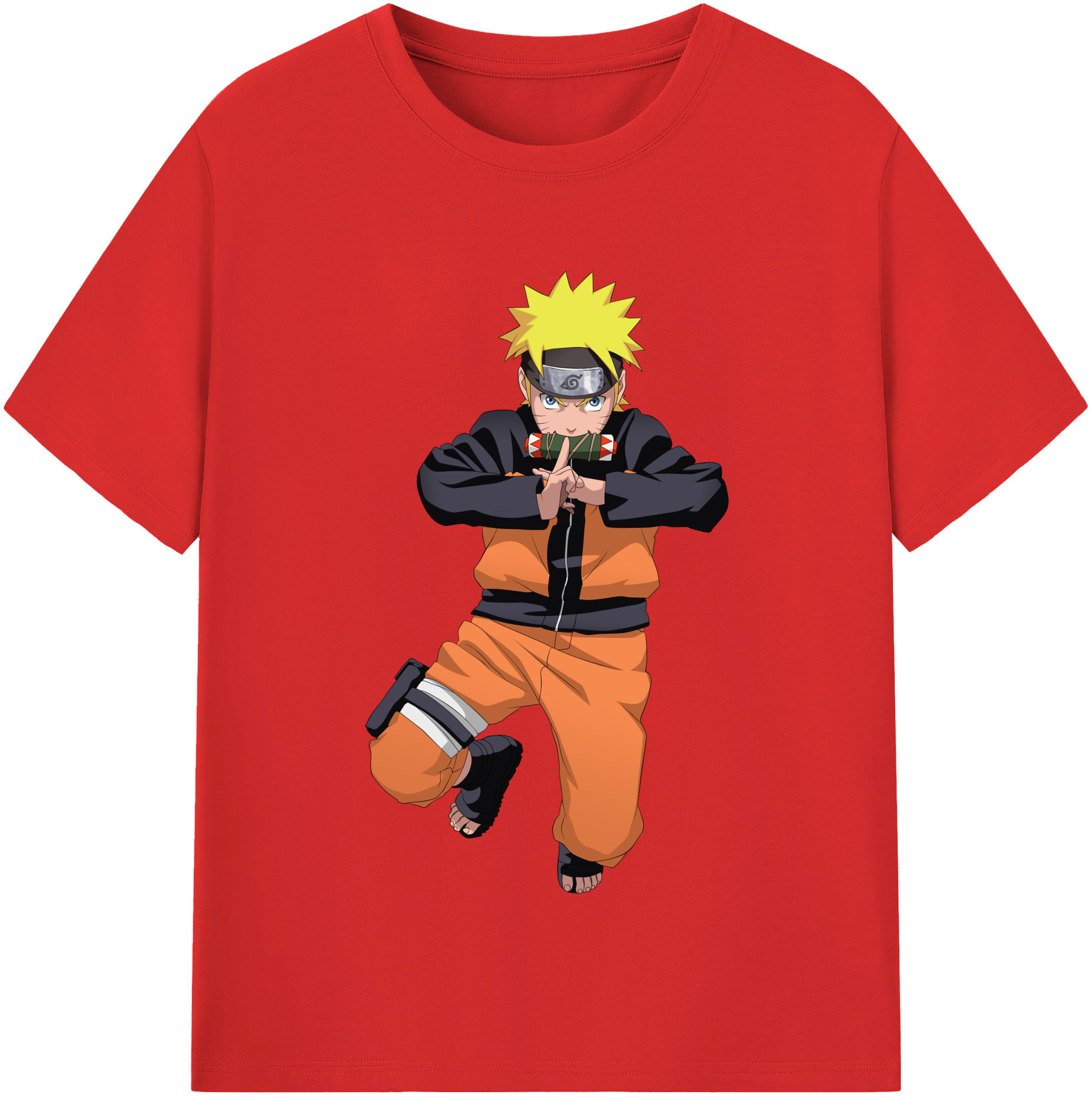 （画像用） NARUTO -ナルト- うずまき ナルト Uzumaki Naruto レディースカジュアルプリントTシャツ（綿100％）