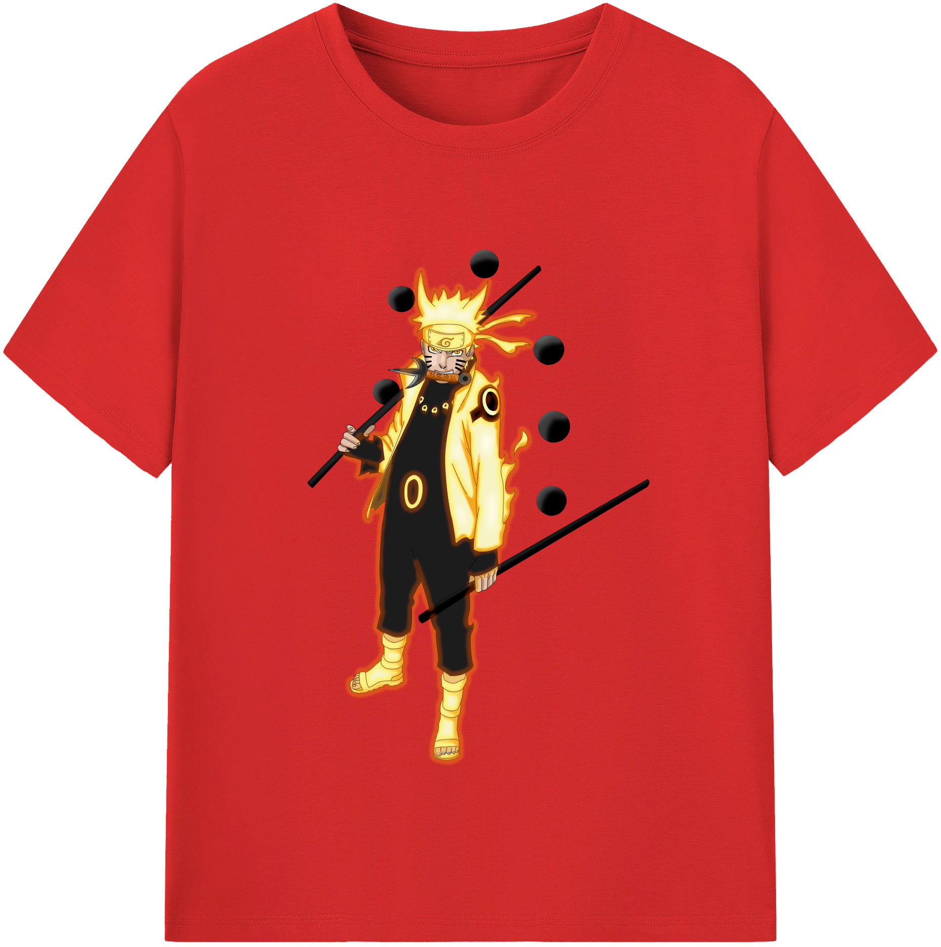 （画像用） NARUTO -ナルト- うずまき ナルト Uzumaki Naruto レディースカジュアルプリントTシャツ（綿100％）