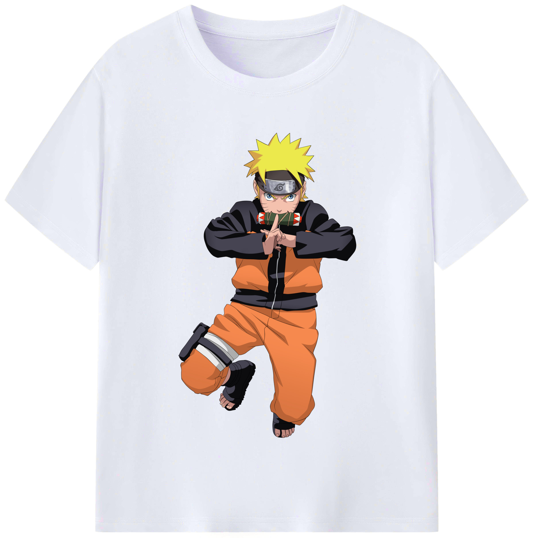 （画像用） NARUTO -ナルト- うずまき ナルト Uzumaki Naruto レディースカジュアルプリントTシャツ（綿100％）