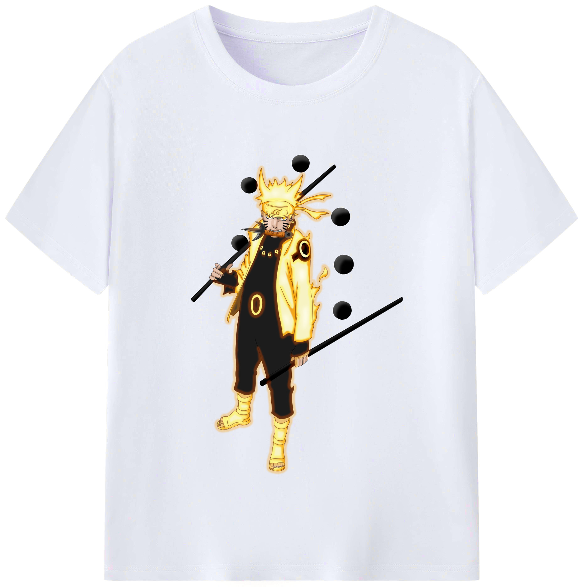 （画像用） NARUTO -ナルト- うずまき ナルト Uzumaki Naruto レディースカジュアルプリントTシャツ（綿100％）