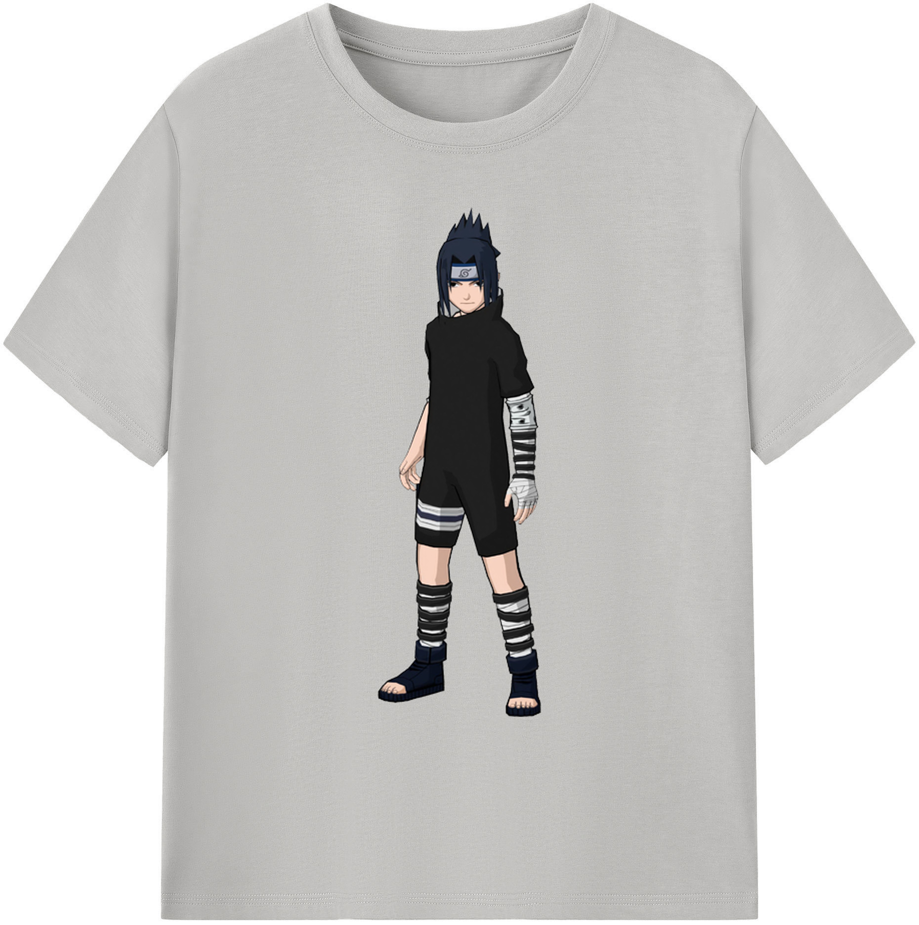 （画像用） NARUTO -ナルト- うちは サスケ Uchiha Sasuke 綿100％ メンズ半袖Tシャツ｜肌触りやわらか＆通気性