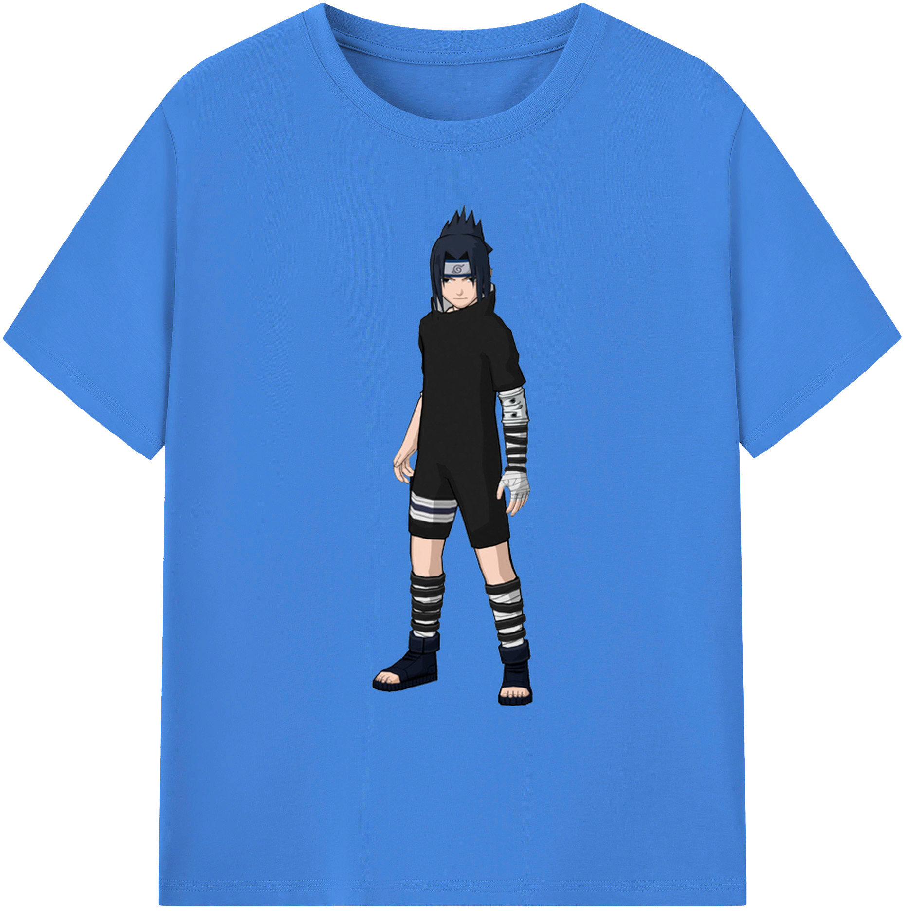 （画像用） NARUTO -ナルト- うちは サスケ Uchiha Sasuke 綿100％ メンズ半袖Tシャツ｜肌触りやわらか＆通気性