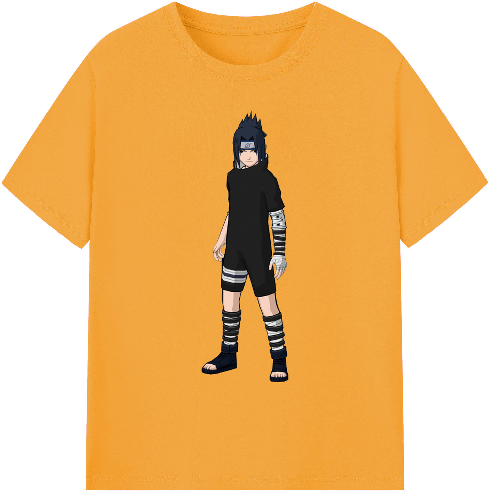 （画像用） NARUTO -ナルト- うちは サスケ Uchiha Sasuke 綿100％ メンズ半袖Tシャツ｜肌触りやわらか＆通気性