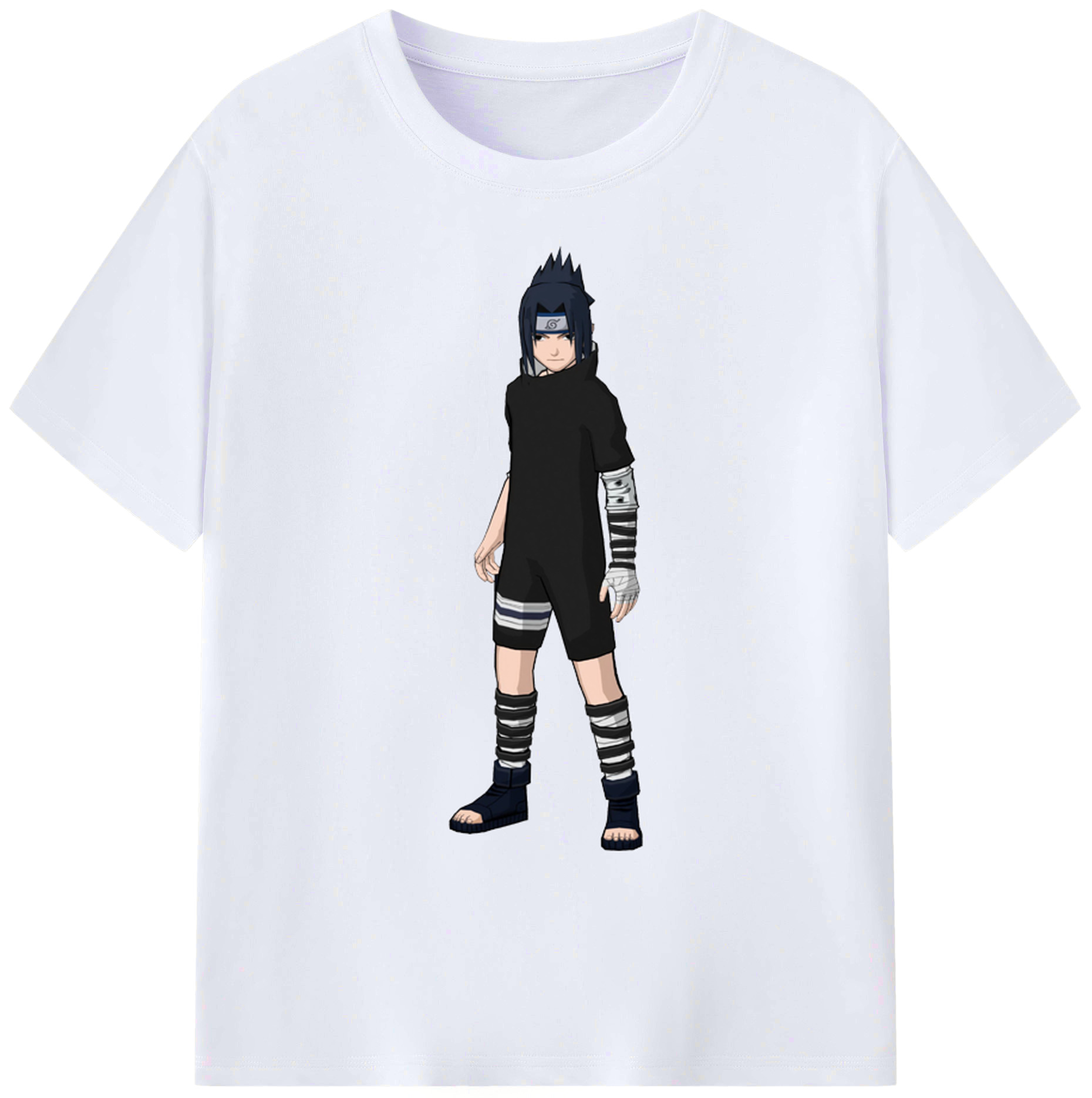（画像用） NARUTO -ナルト- うちは サスケ Uchiha Sasuke 綿100％ メンズ半袖Tシャツ｜肌触りやわらか＆通気性