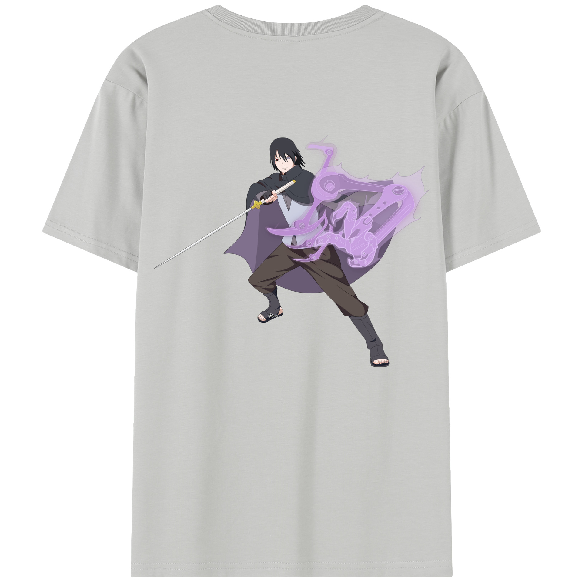 （画像用） NARUTO -ナルト- うちは サスケ Uchiha Sasuke レディース半袖Tシャツ(バックプリント)