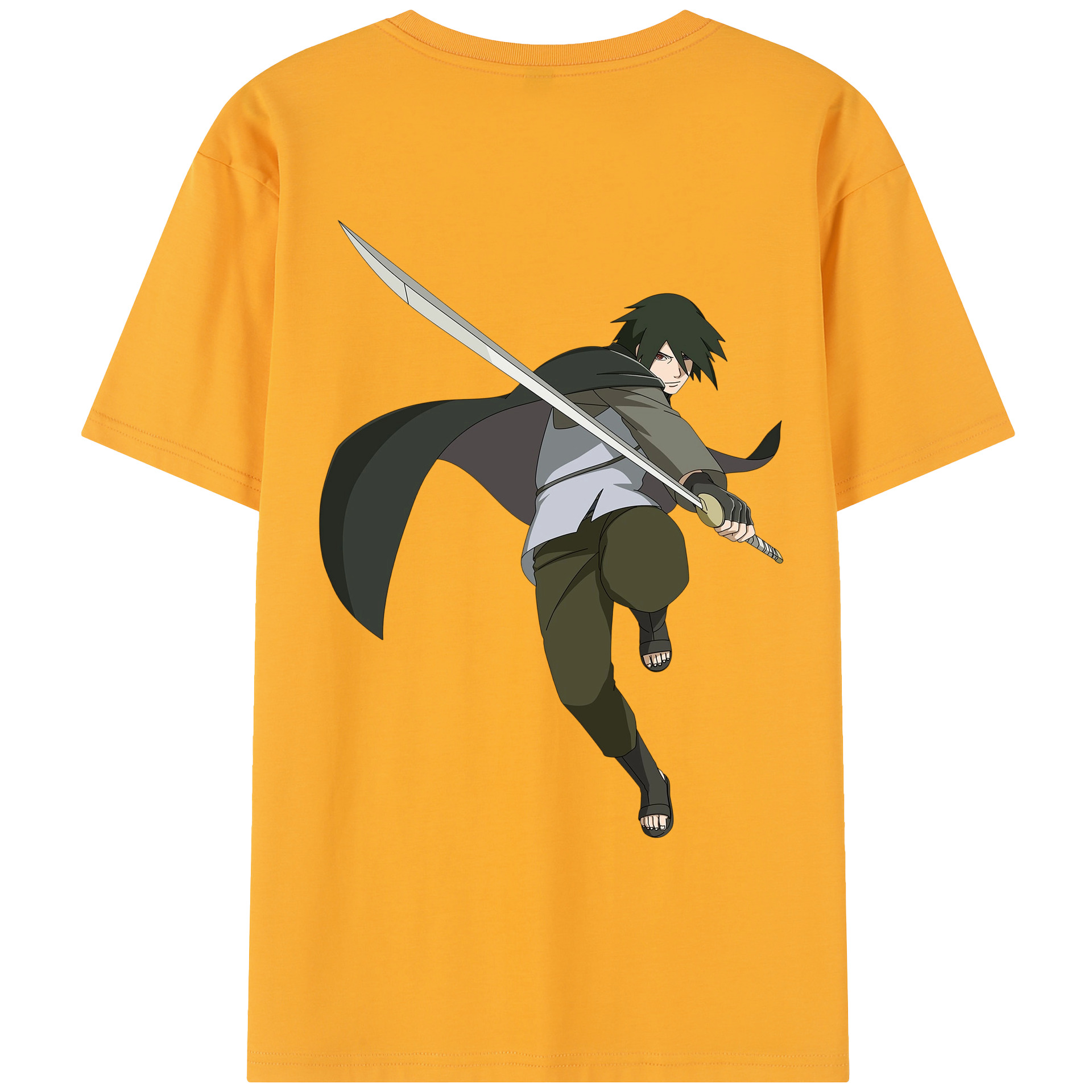（画像用） NARUTO -ナルト- うちは サスケ Uchiha Sasuke レディース半袖Tシャツ(バックプリント)