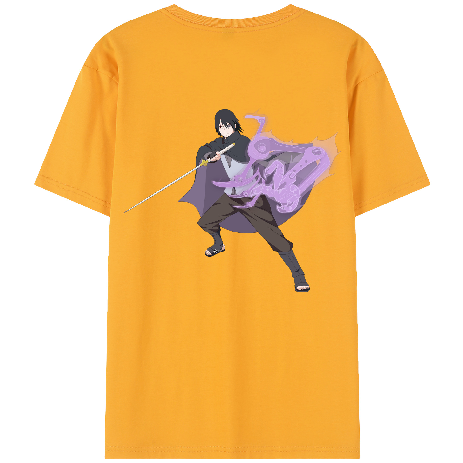（画像用） NARUTO -ナルト- うちは サスケ Uchiha Sasuke レディース半袖Tシャツ(バックプリント)