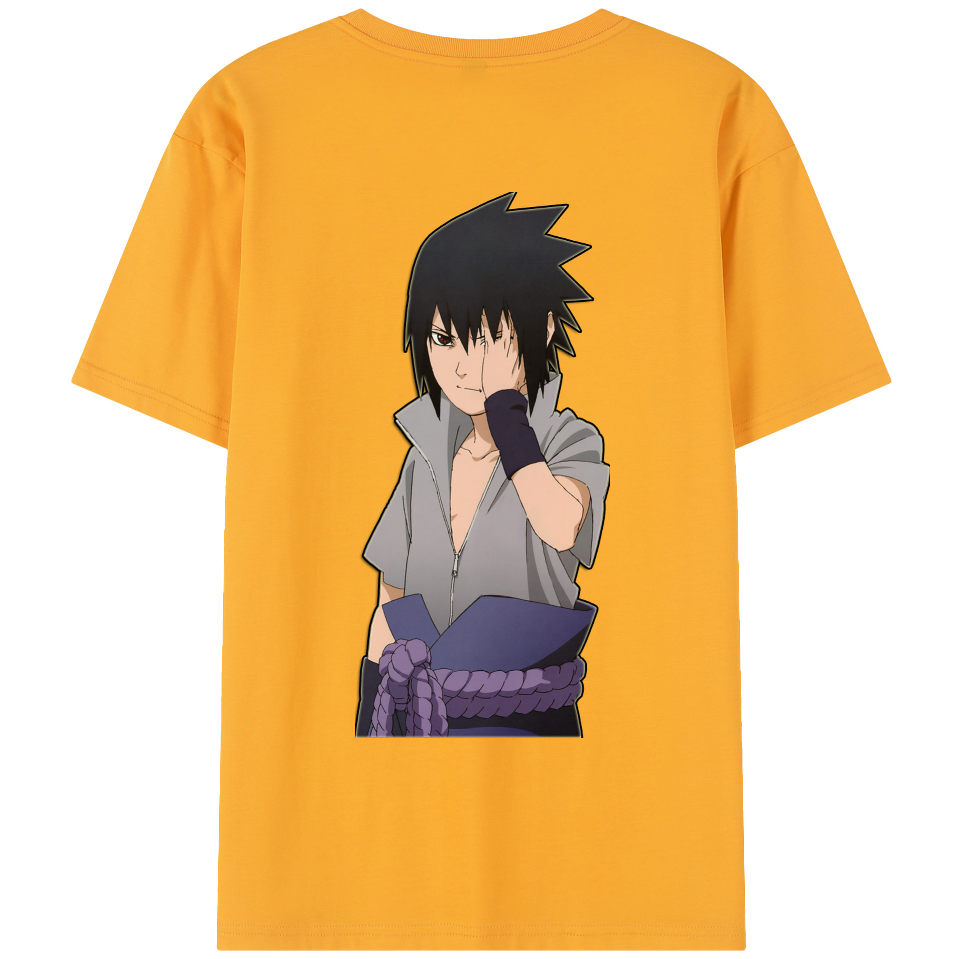 （画像用） NARUTO -ナルト- うちは サスケ Uchiha Sasuke レディース半袖Tシャツ(バックプリント)
