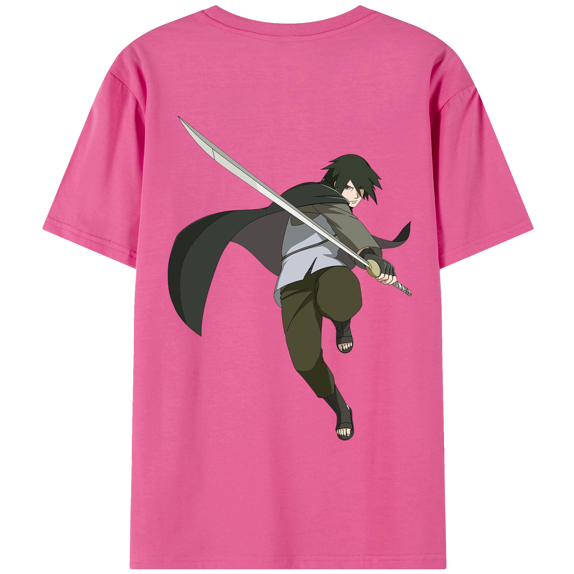 （画像用） NARUTO -ナルト- うちは サスケ Uchiha Sasuke レディース半袖Tシャツ(バックプリント)