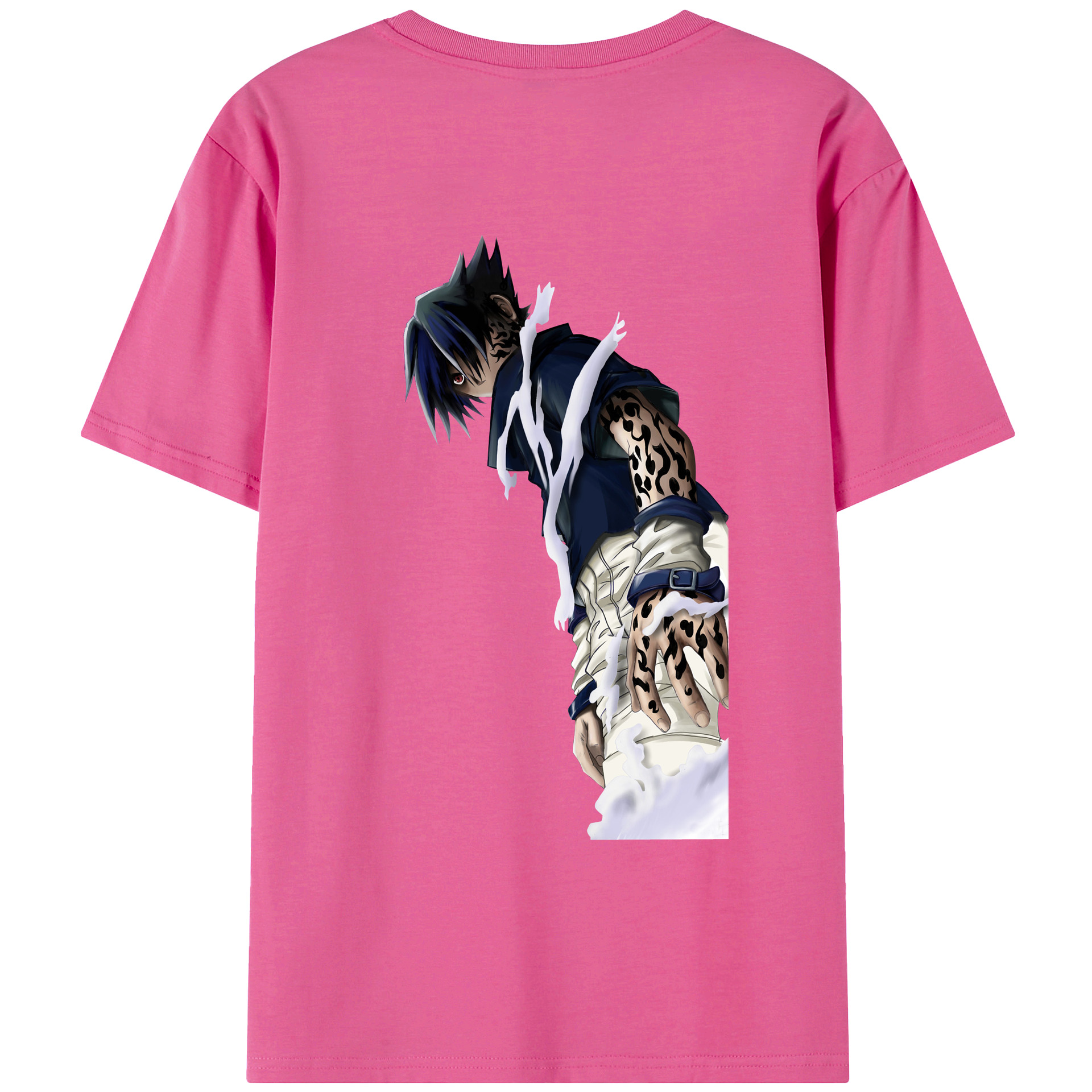 （画像用） NARUTO -ナルト- うちは サスケ Uchiha Sasuke レディース半袖Tシャツ(バックプリント)