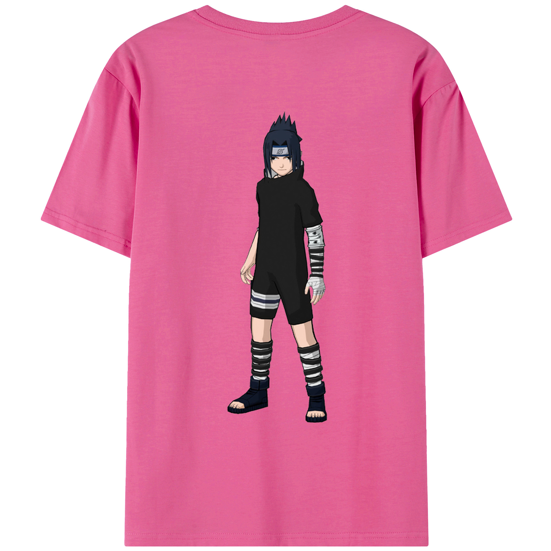 （画像用） NARUTO -ナルト- うちは サスケ Uchiha Sasuke レディース半袖Tシャツ(バックプリント)