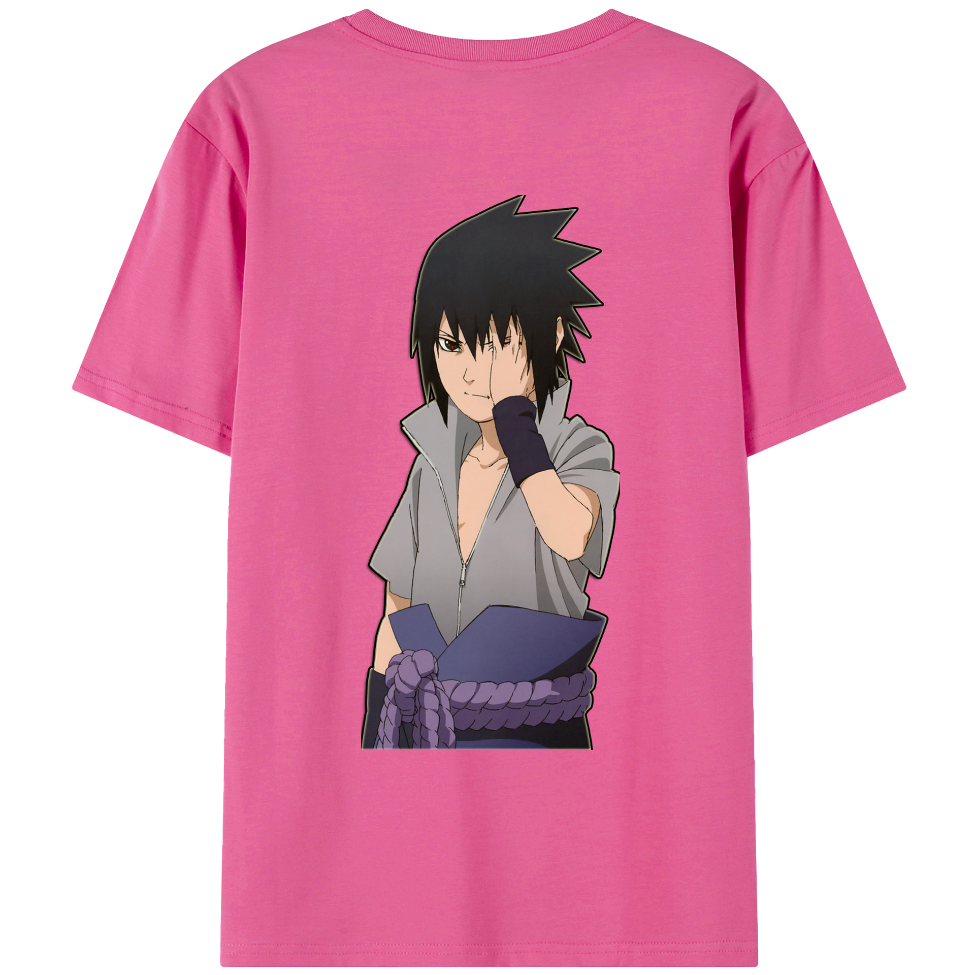 （画像用） NARUTO -ナルト- うちは サスケ Uchiha Sasuke レディース半袖Tシャツ(バックプリント)