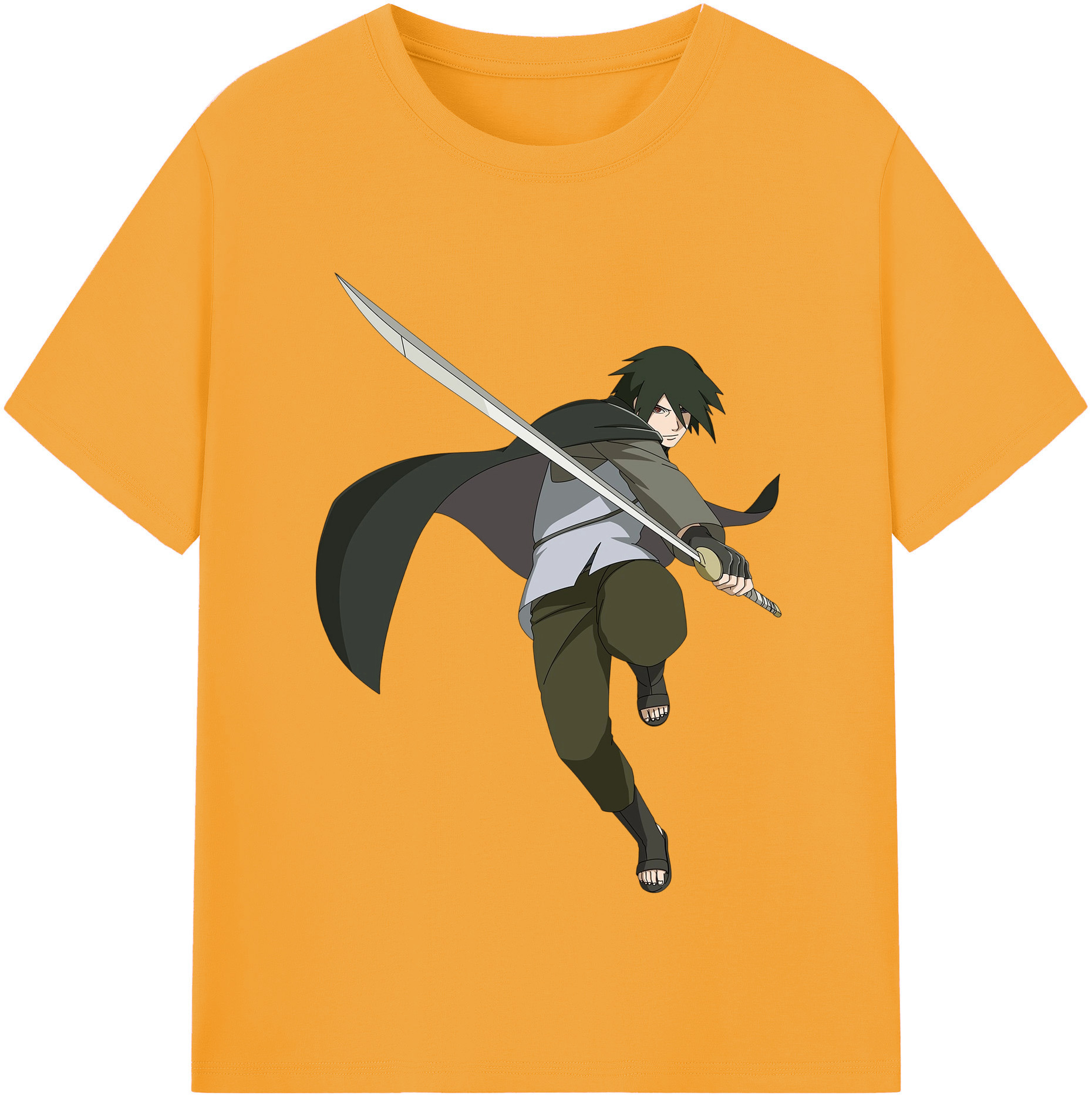 （画像用） NARUTO -ナルト- うちは サスケ Uchiha Sasuke レディースカジュアルプリントTシャツ（綿100％）