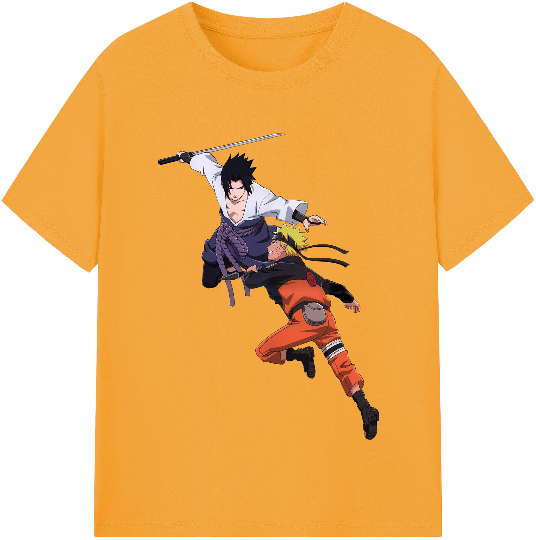 （画像用） NARUTO -ナルト- うちは サスケ Uchiha Sasuke レディースカジュアルプリントTシャツ（綿100％）